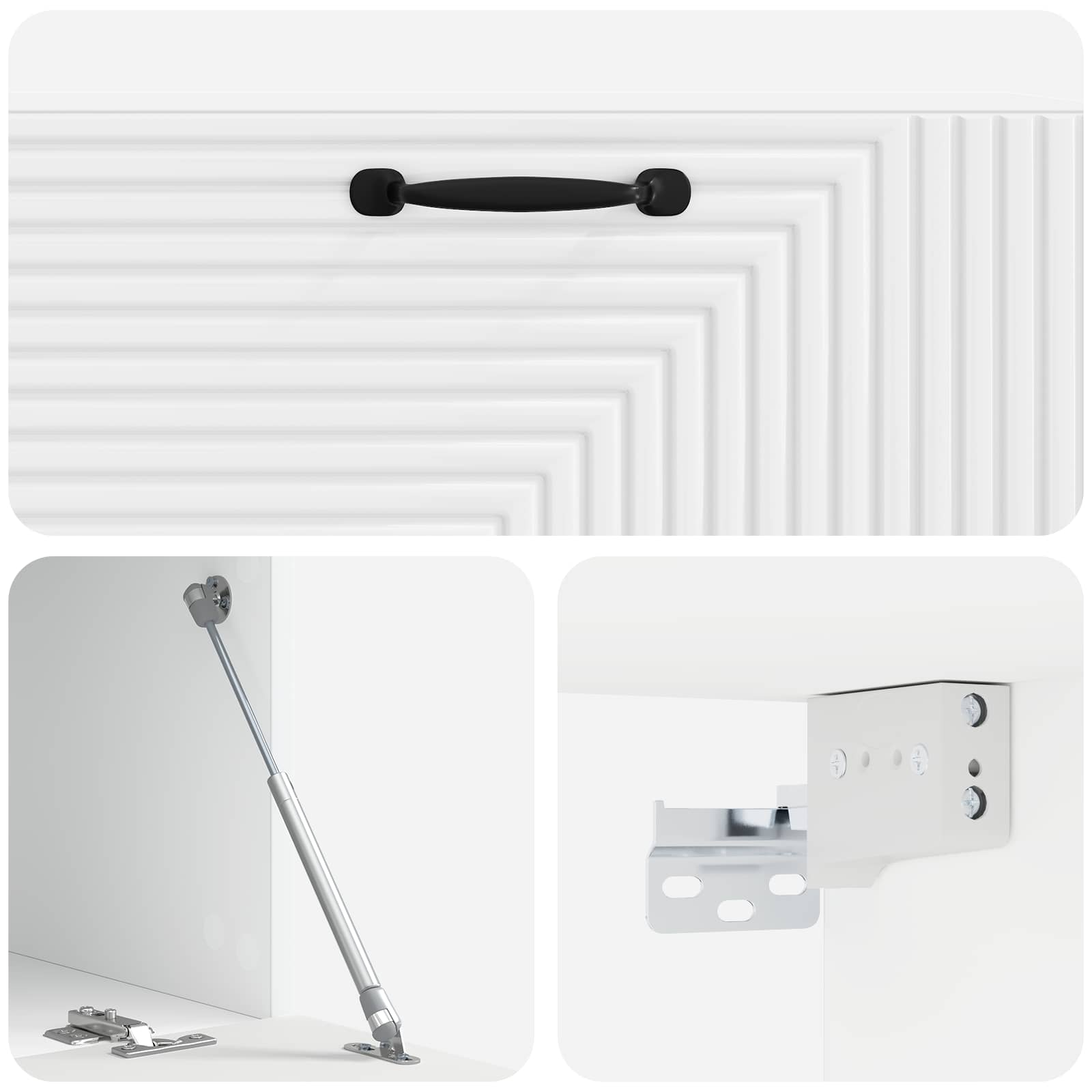 Meuble TV mural Montage mural Blanc brillant 98 x 41 x 30 cm - XIOS