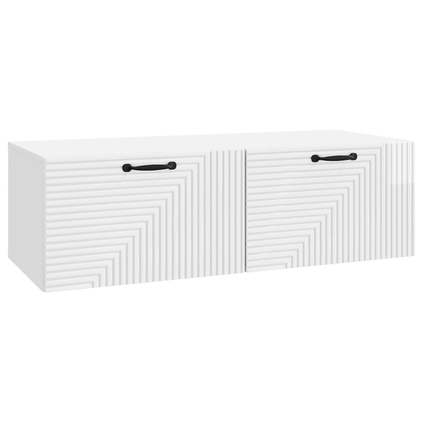 Meuble TV mural Montage mural Blanc brillant 98 x 41 x 30 cm - XIOS