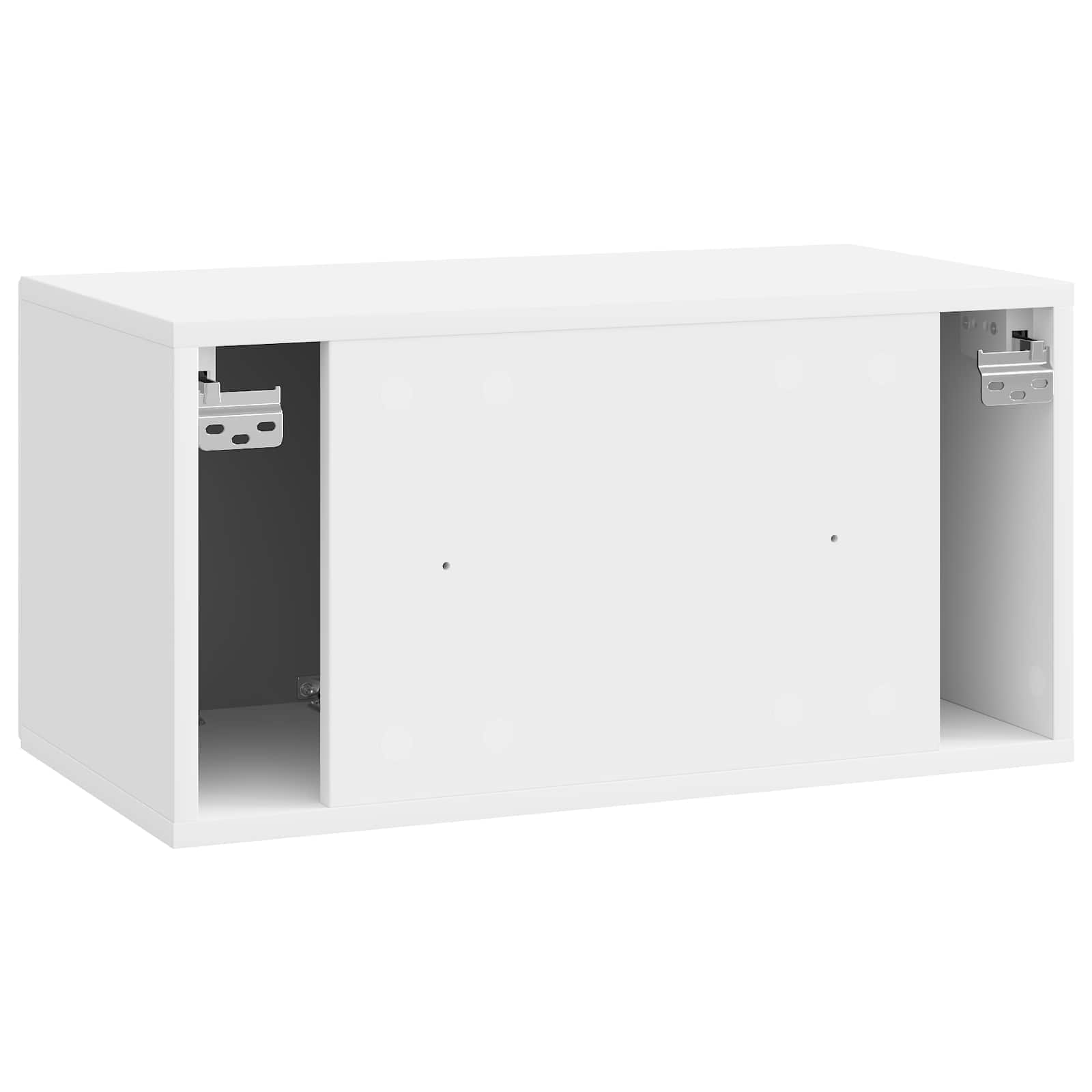 Meuble TV mural Montage mural Blanc brillant 59,5 x 31 x 30 cm - XIOS