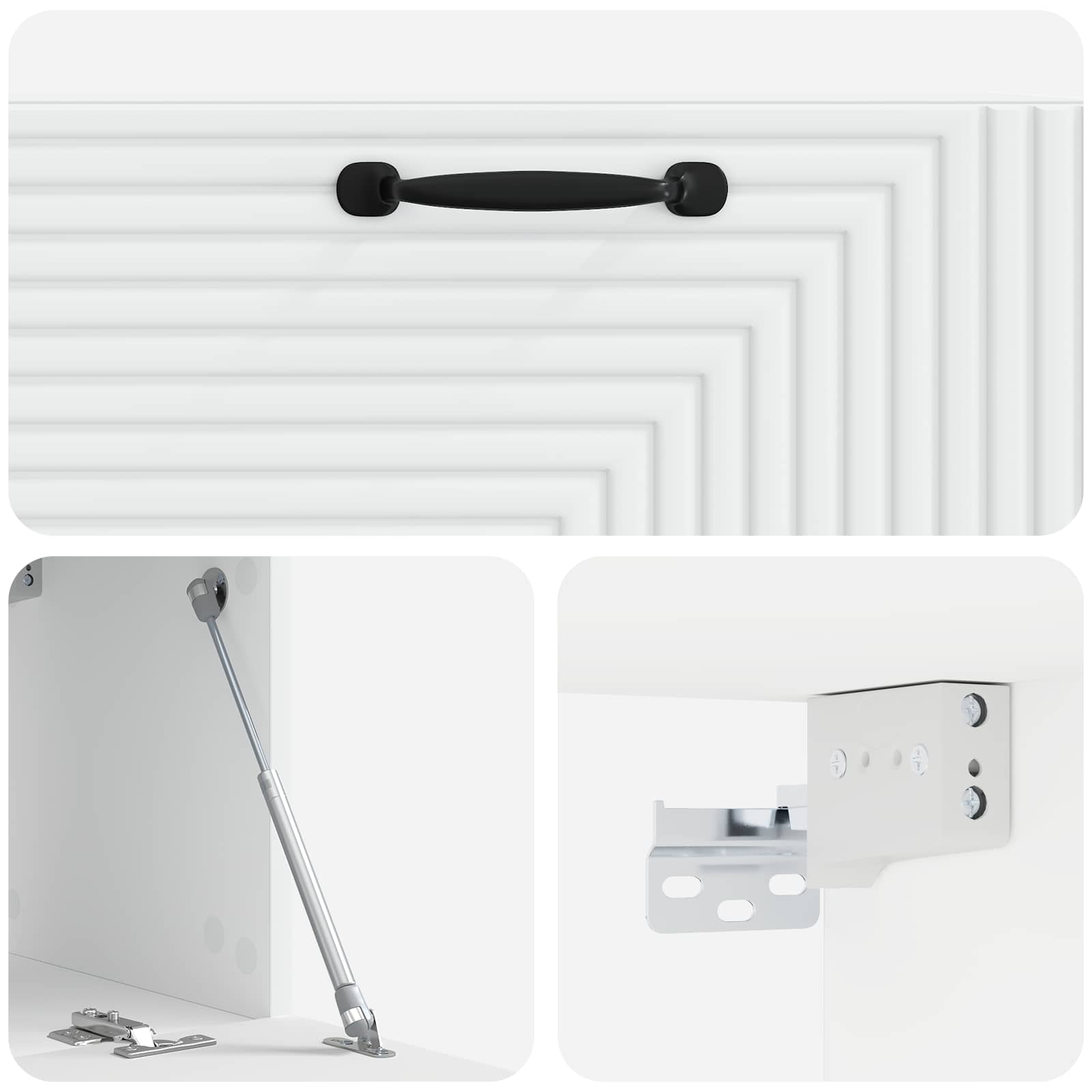 Meuble TV mural Blanc 78,5 x 31 x 30 cm Bois d'ingénierie - XIOS