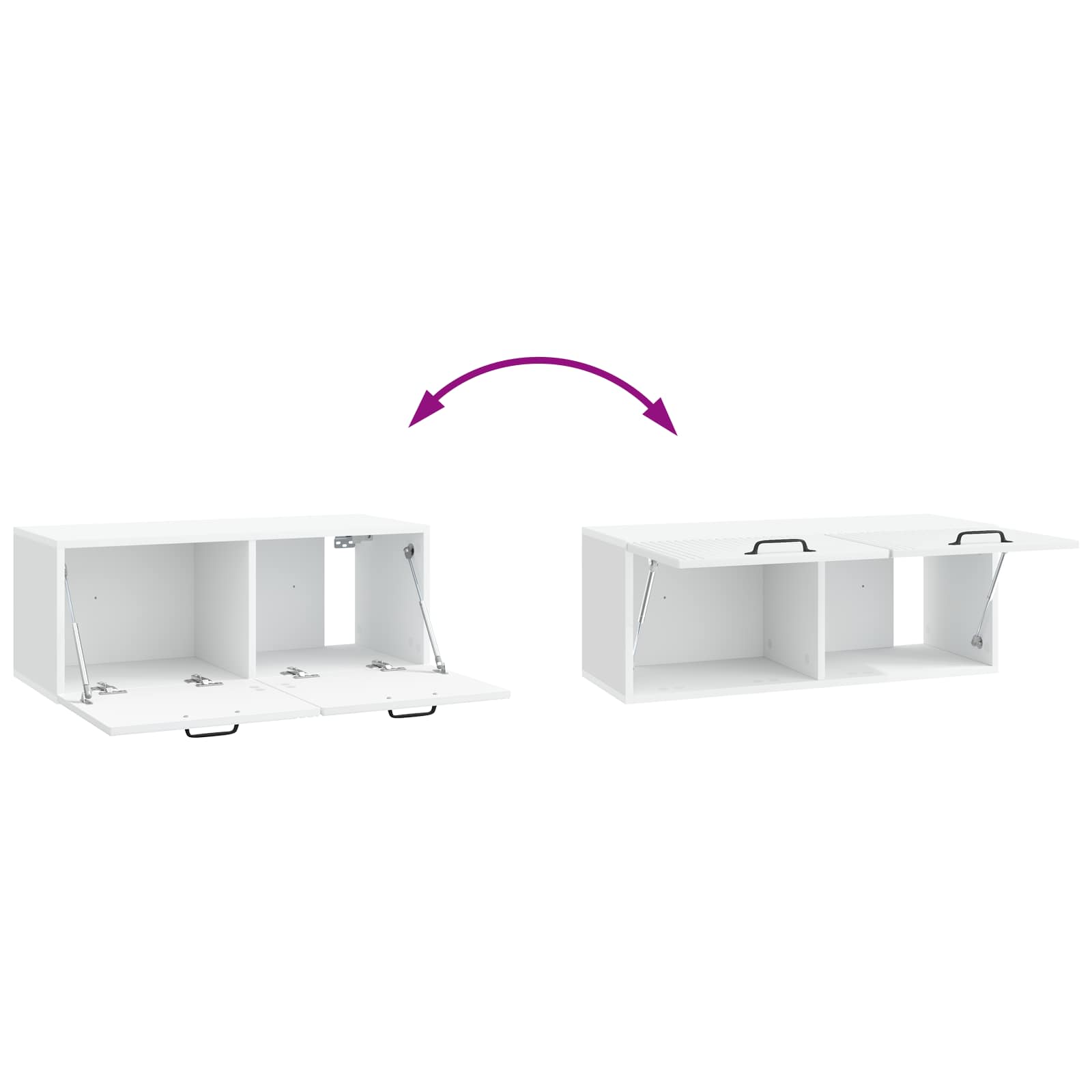 Meuble TV mural Blanc 78,5 x 31 x 30 cm Bois d'ingénierie - XIOS