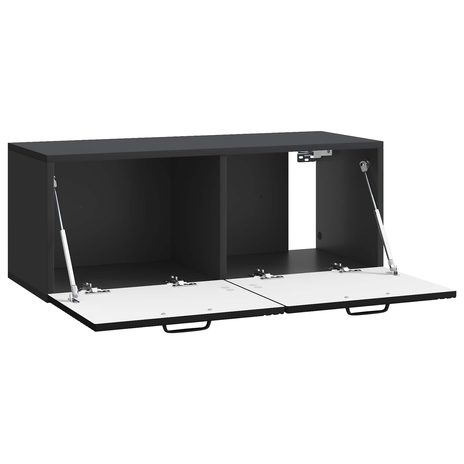 Meuble TV mural Noir 78,5 x 31 x 30 cm Bois d'ingénierie - XIOS