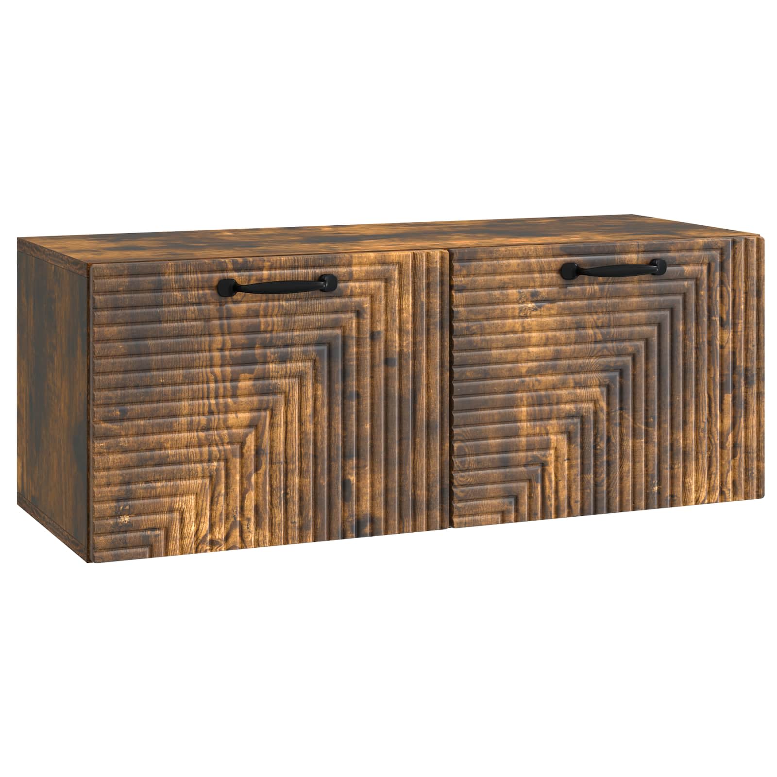 Meuble TV mural Chêne fumé 78,5 x 31 x 30 cm Bois d'ingénierie - XIOS