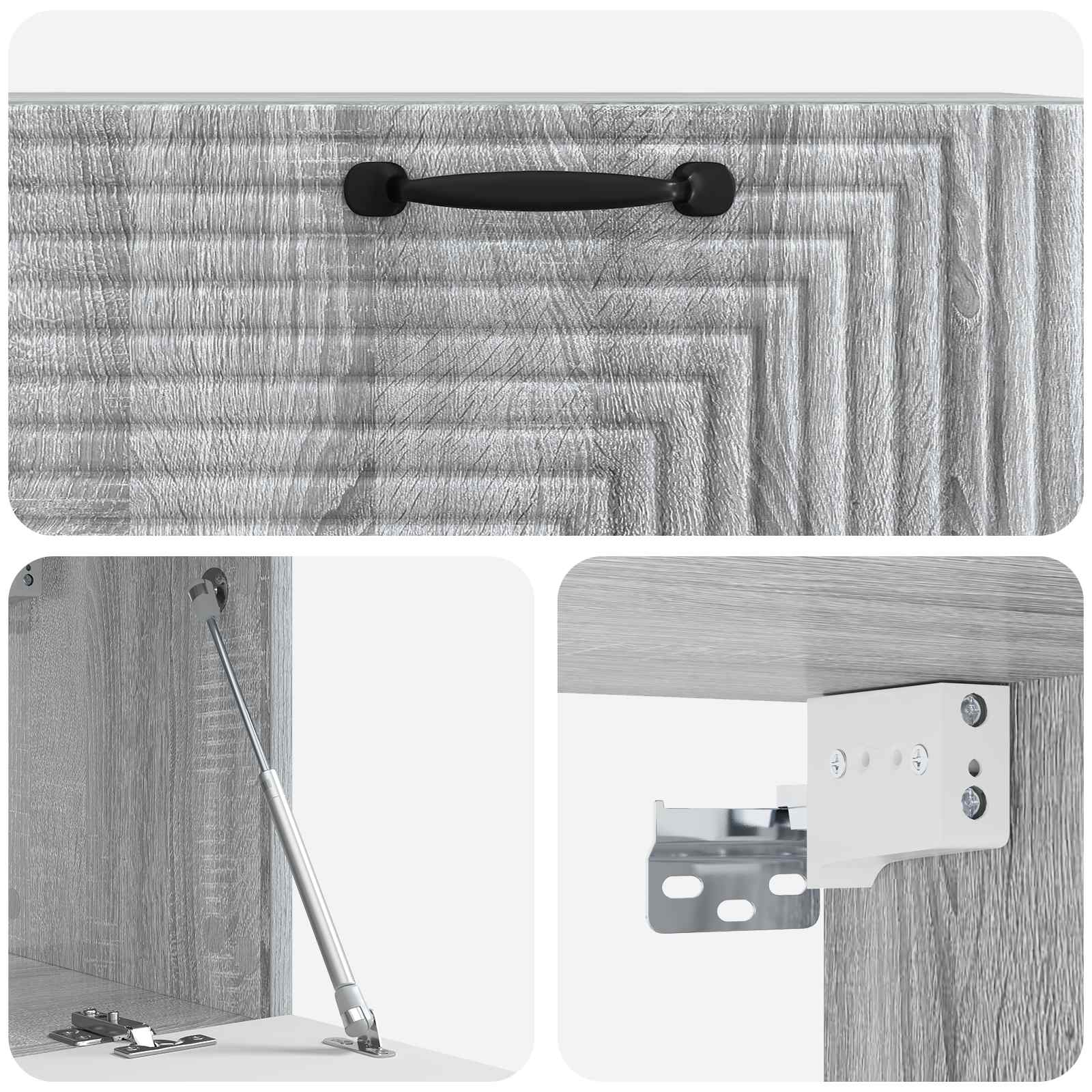 Meuble TV mural Sonoma gris 78,5 x 31 x 30 cm Bois d'ingénierie - XIOS