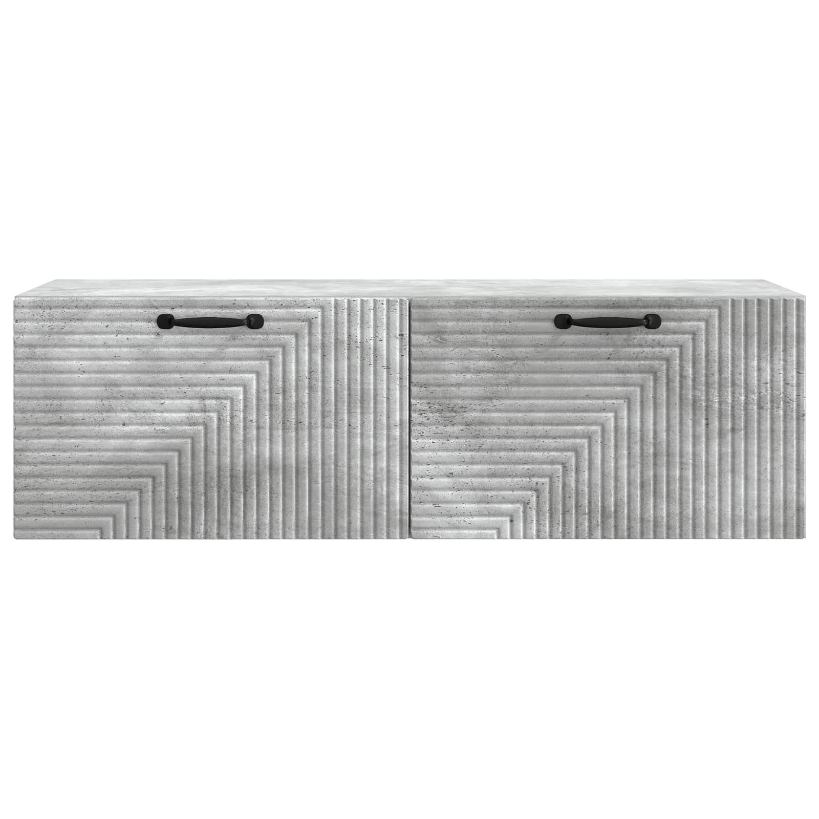 Meuble TV mural Gris béton 98 x 31 x 30 cm Bois d'ingénierie - XIOS