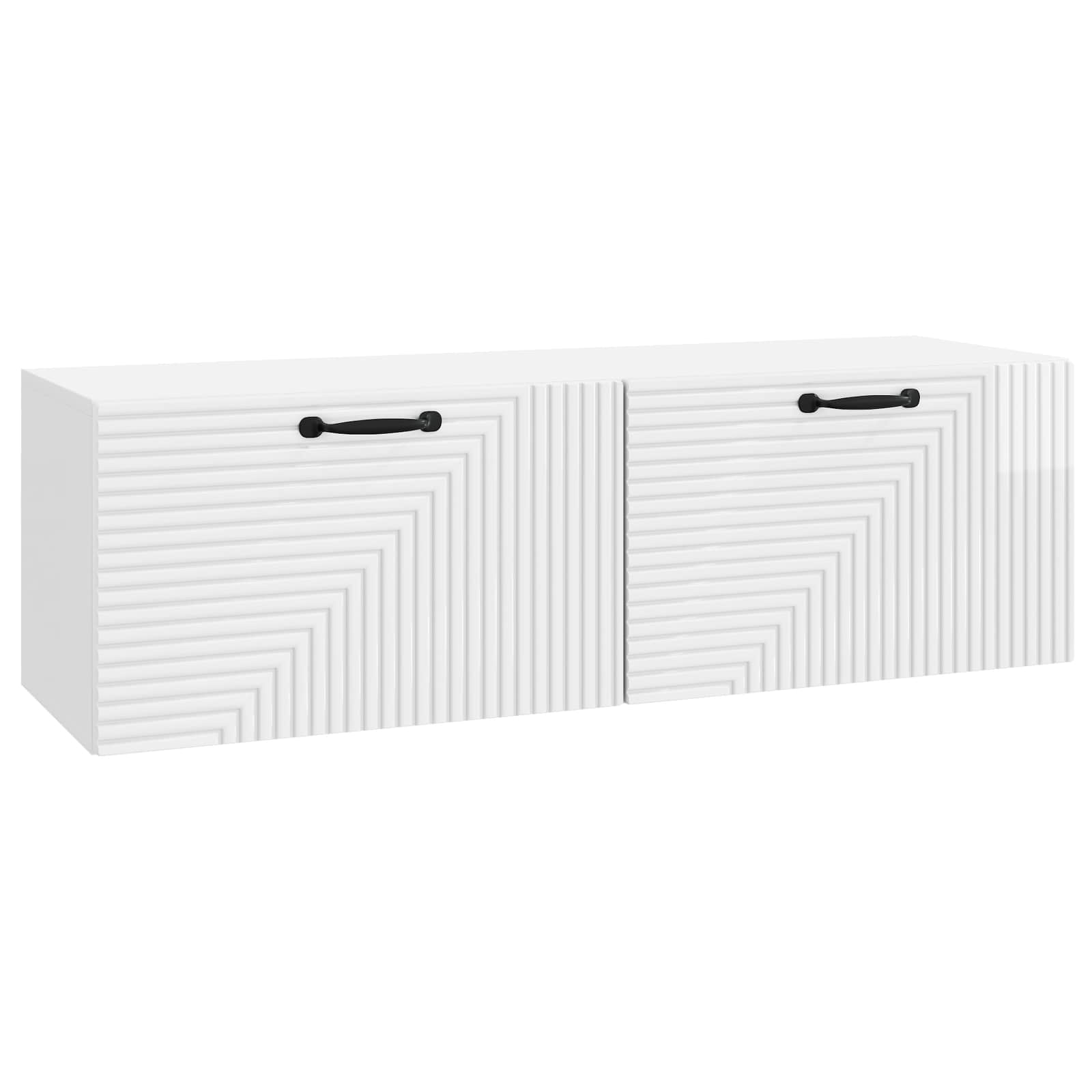 Meuble TV mural Montage mural Blanc brillant 98 x 31 x 30 cm - XIOS