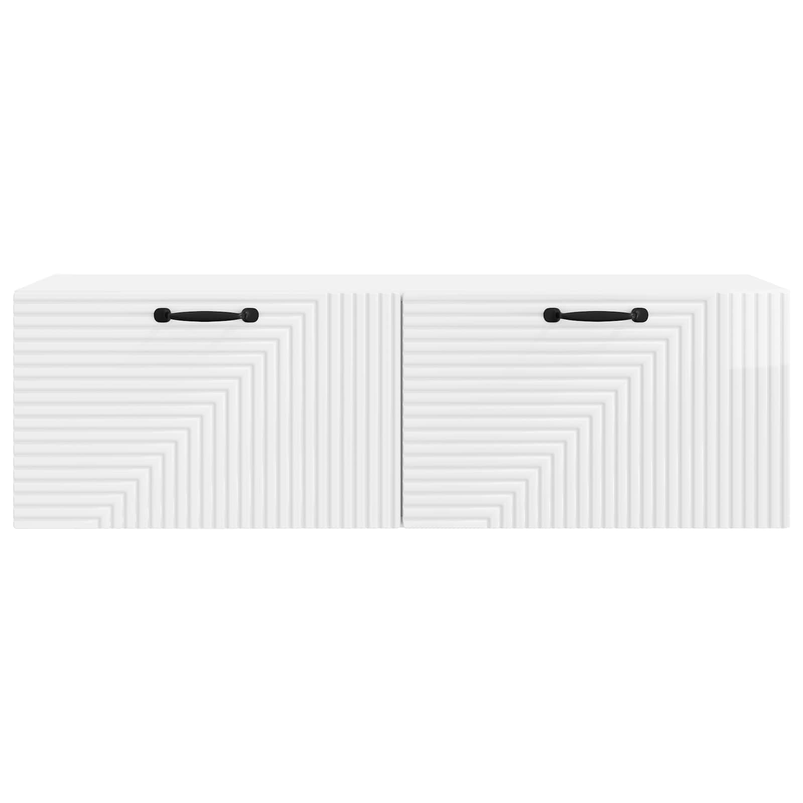 Meuble TV mural Montage mural Blanc brillant 98 x 31 x 30 cm - XIOS