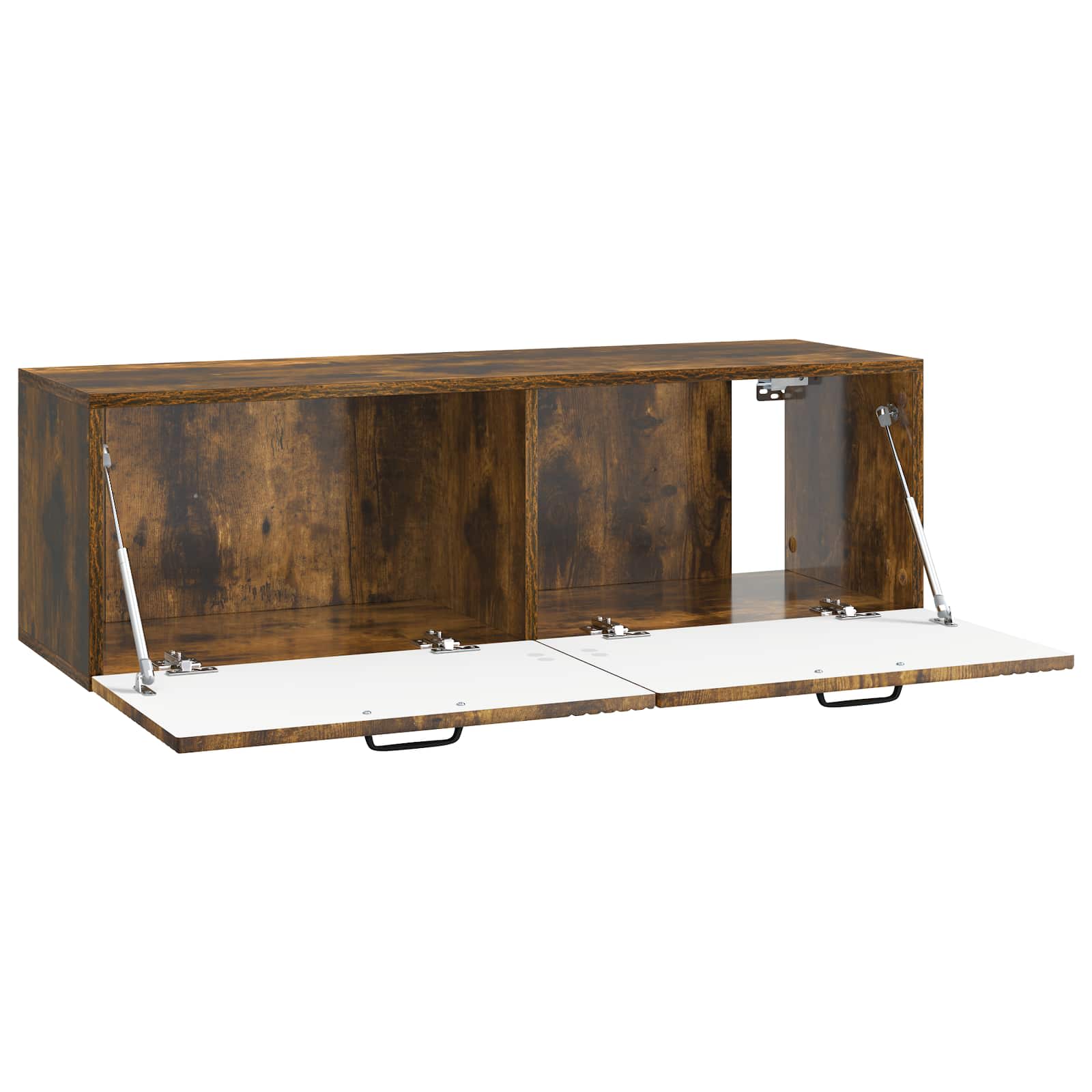 Meuble TV mural Chêne fumé 98 x 31 x 30 cm Bois d'ingénierie - XIOS