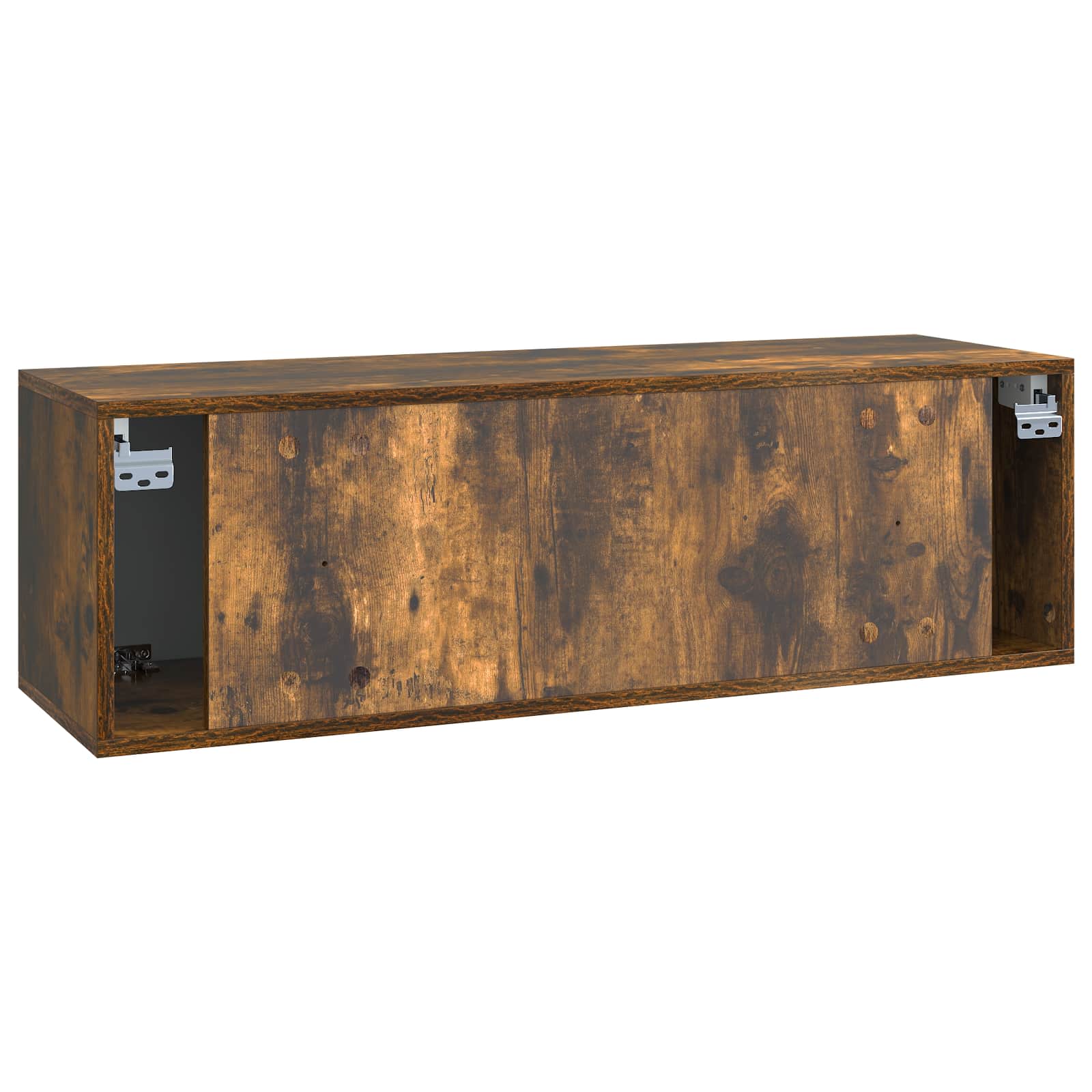 Meuble TV mural Chêne fumé 98 x 31 x 30 cm Bois d'ingénierie - XIOS