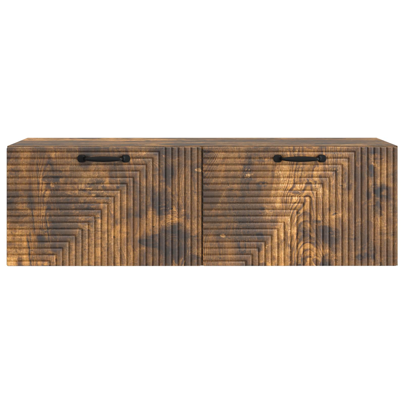 Meuble TV mural Chêne fumé 98 x 31 x 30 cm Bois d'ingénierie - XIOS