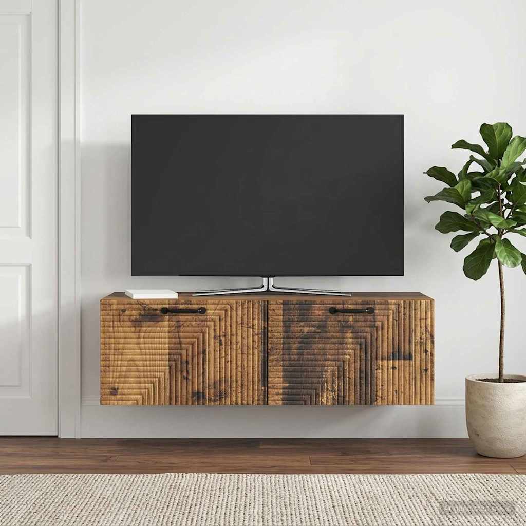 Meuble TV mural Bois ancien 98 x 31 x 30 cm Bois d'ingénierie - XIOS