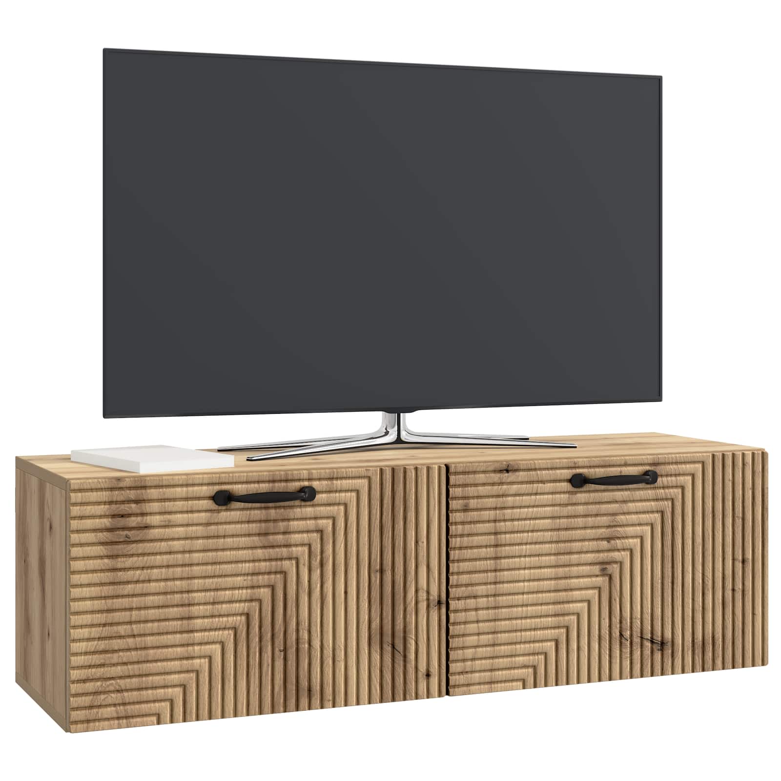 Meuble TV mural 98 x 31 x 30 cm Chêne artisanal - XIOS