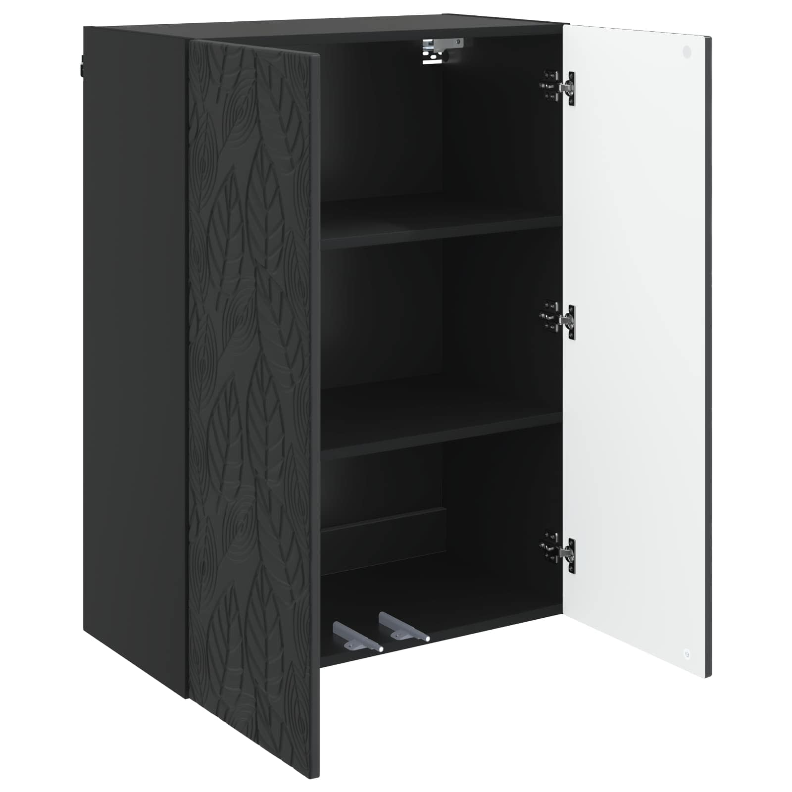 Armoire Murale Noir 66 x 34,5 x 90 cm Bois d'ingénierie - XIOS