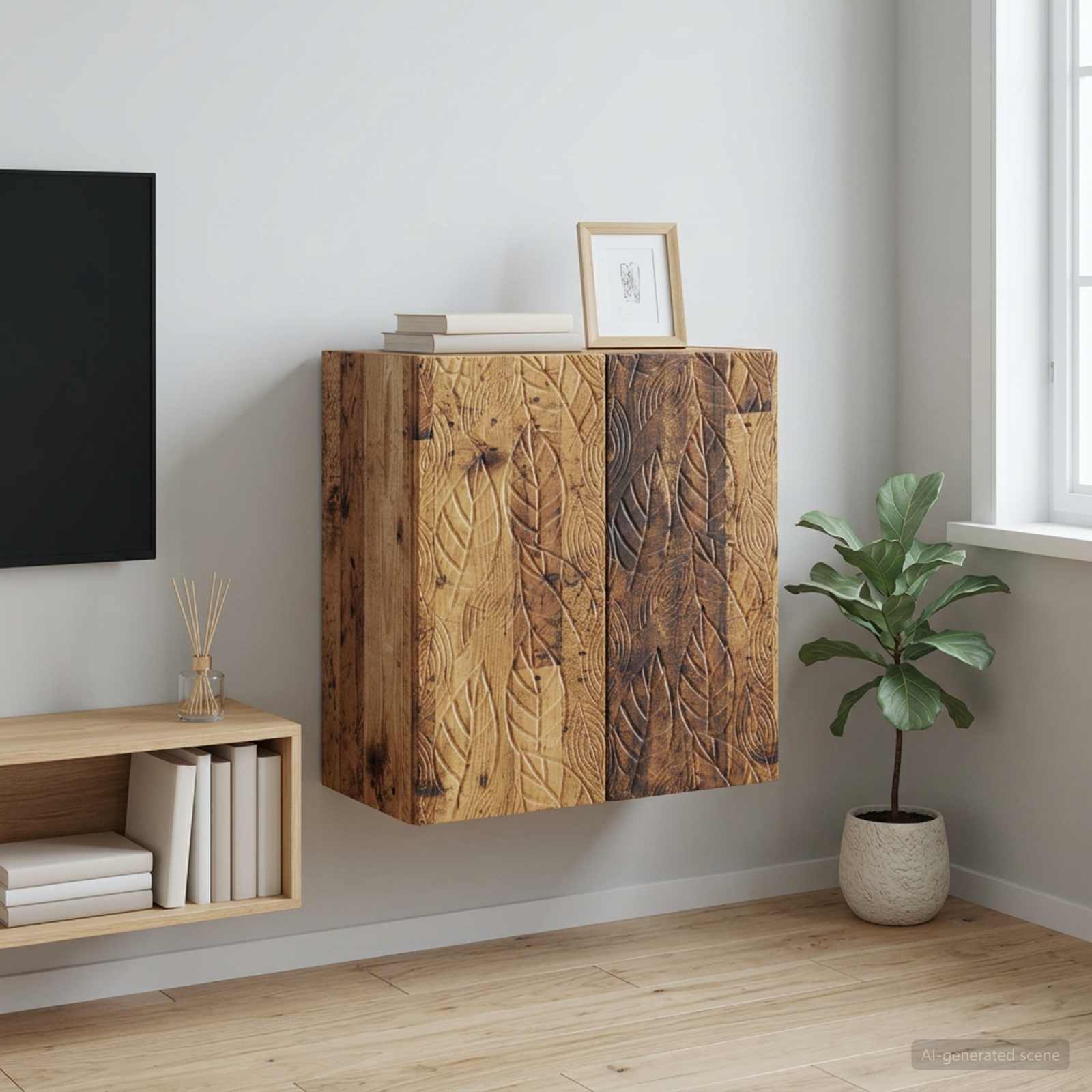 Armoire Murale Bois ancien 59 x 31 x 60 cm Bois d'ingénierie - XIOS