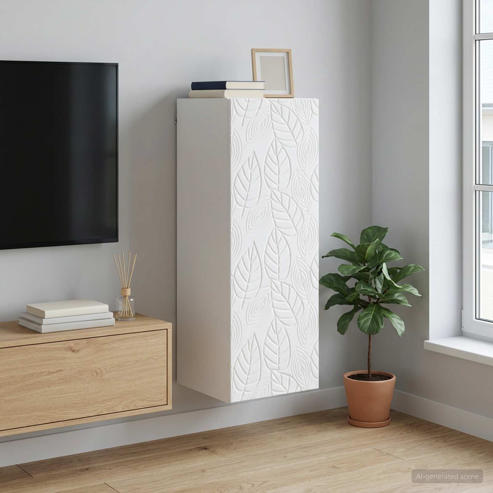 Armoire Murale Blanc 33 x 34,5 x 90 cm Bois d'ingénierie - XIOS