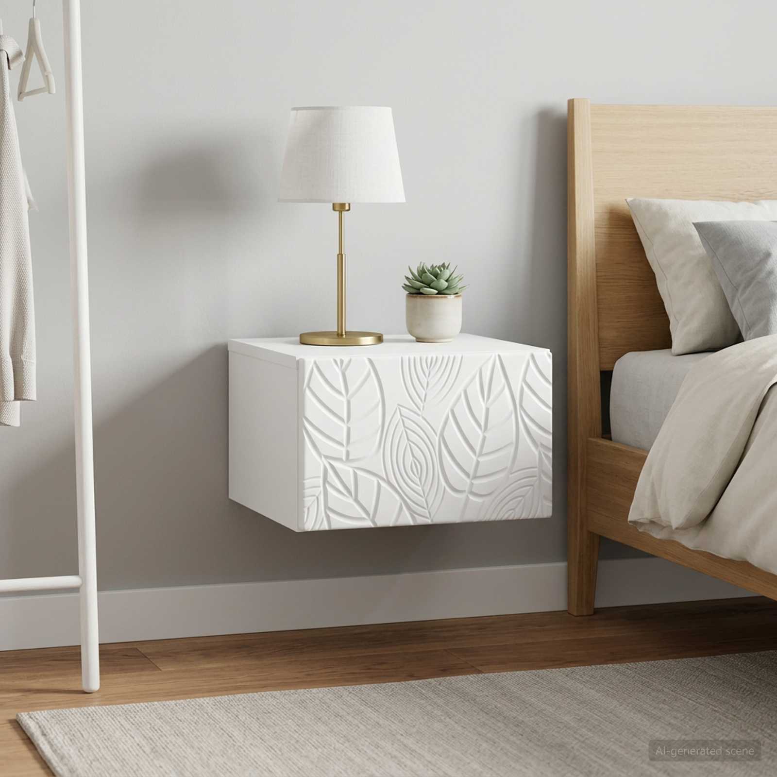 Table d'appoint murale 2 pcs Blanc 34,5 x 33 x 20 cm - XIOS