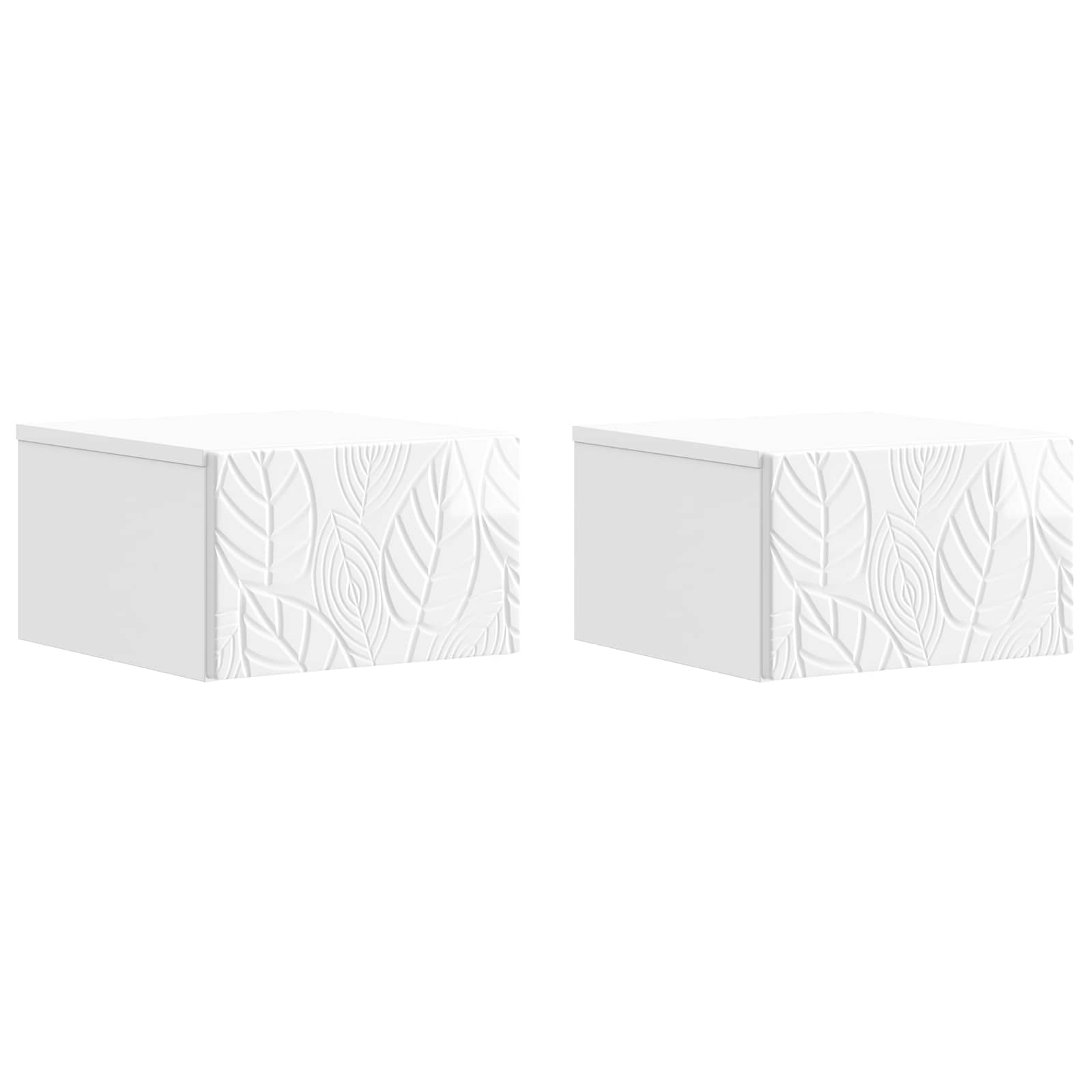 Table d'appoint murale 2 pcs Blanc brillant 34,5 x 33 x 20 cm - XIOS