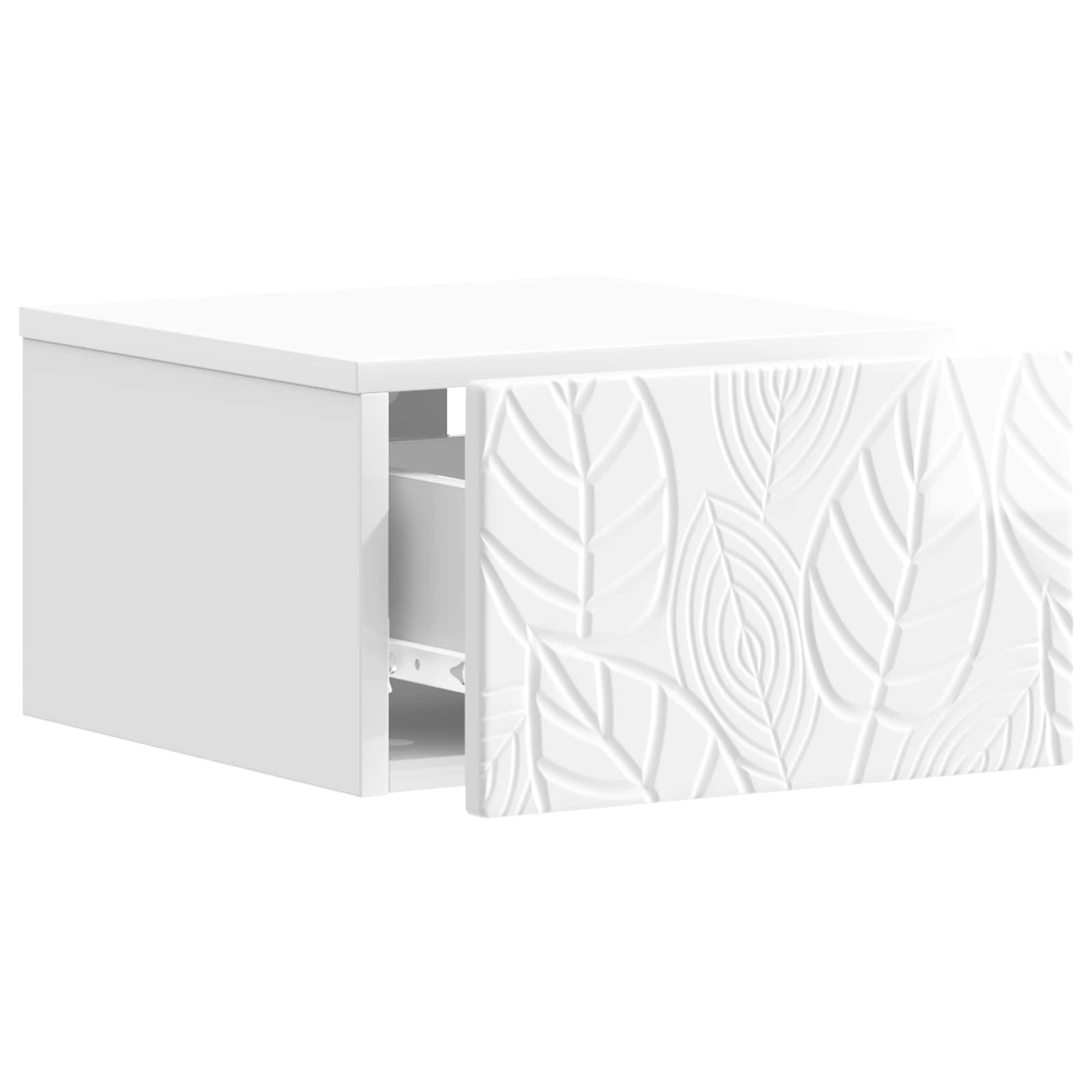 Table d'appoint murale 2 pcs Blanc brillant 34,5 x 33 x 20 cm - XIOS