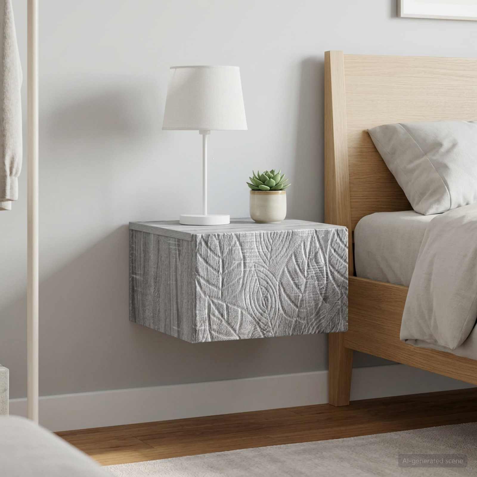 Table d'appoint murale 2 pcs Sonoma gris 34,5 x 33 x 20 cm - XIOS