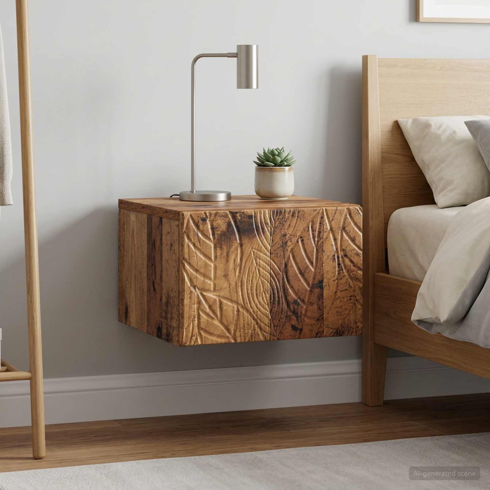 Table d'appoint murale 2 pcs Bois ancien 34,5 x 33 x 20 cm