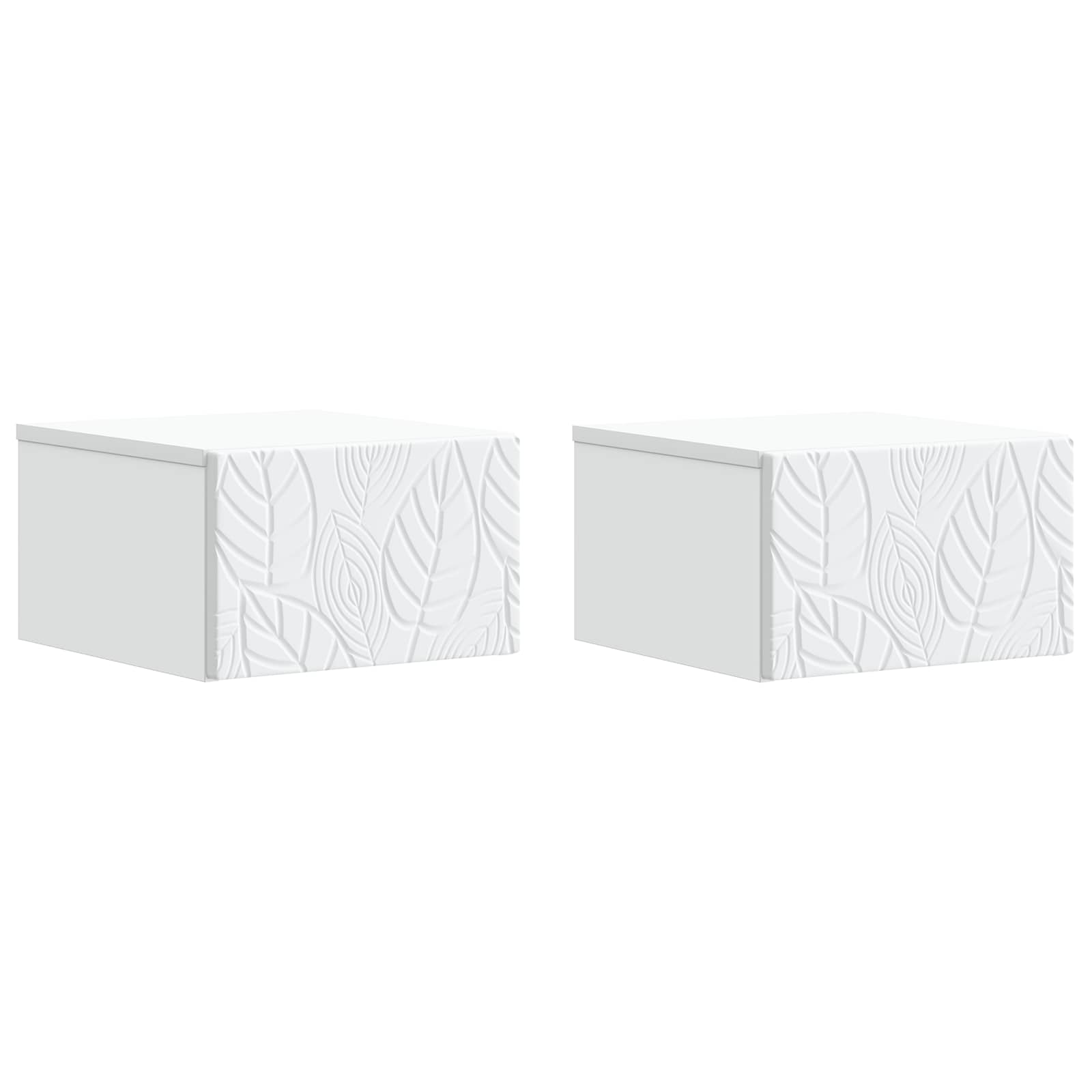 Cabinet de chevet mural 2 pcs Blanc 49 x 34,5 x 20 cm - XIOS