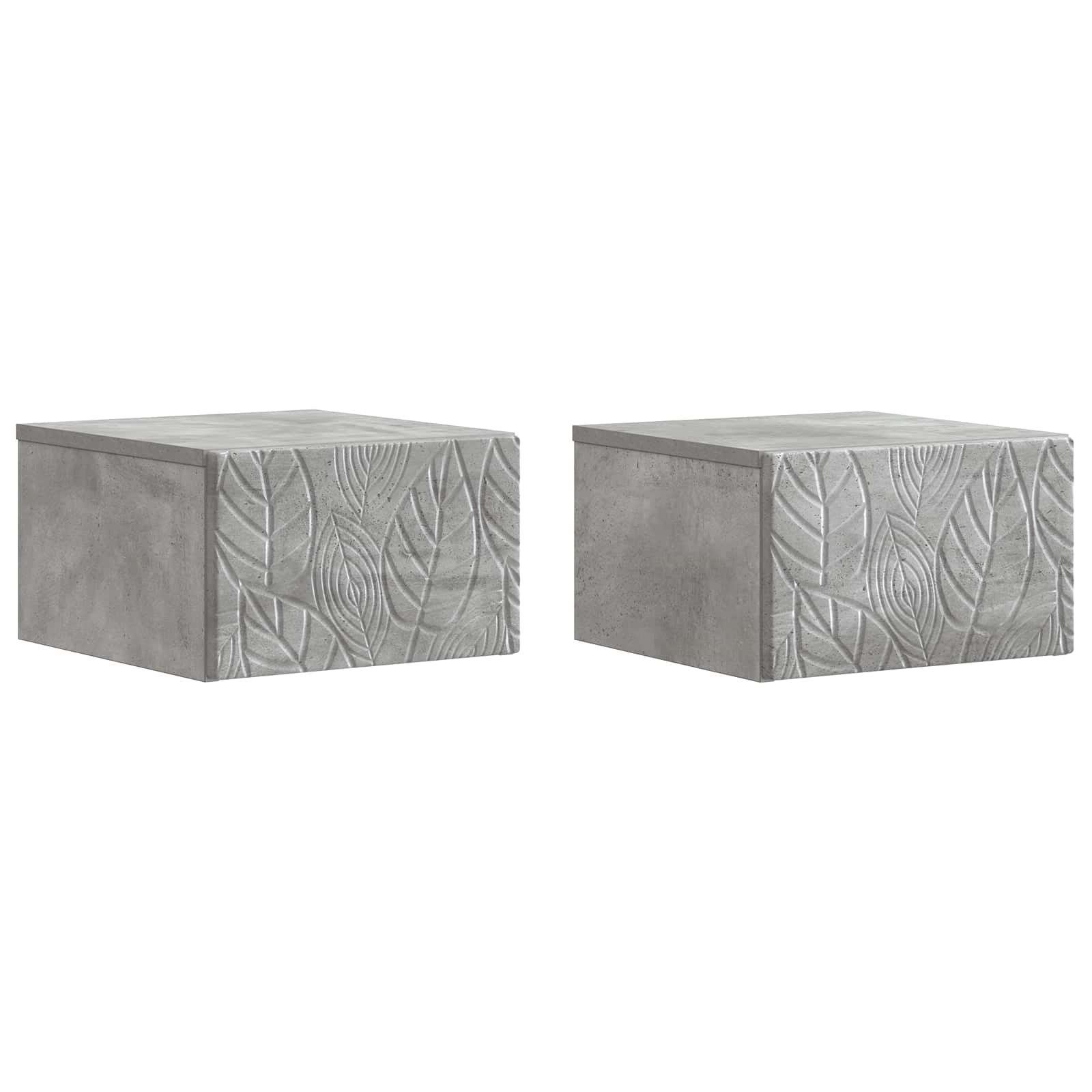 Cabinet de chevet mural 2 pcs Gris béton 49 x 34,5 x 20 cm - XIOS