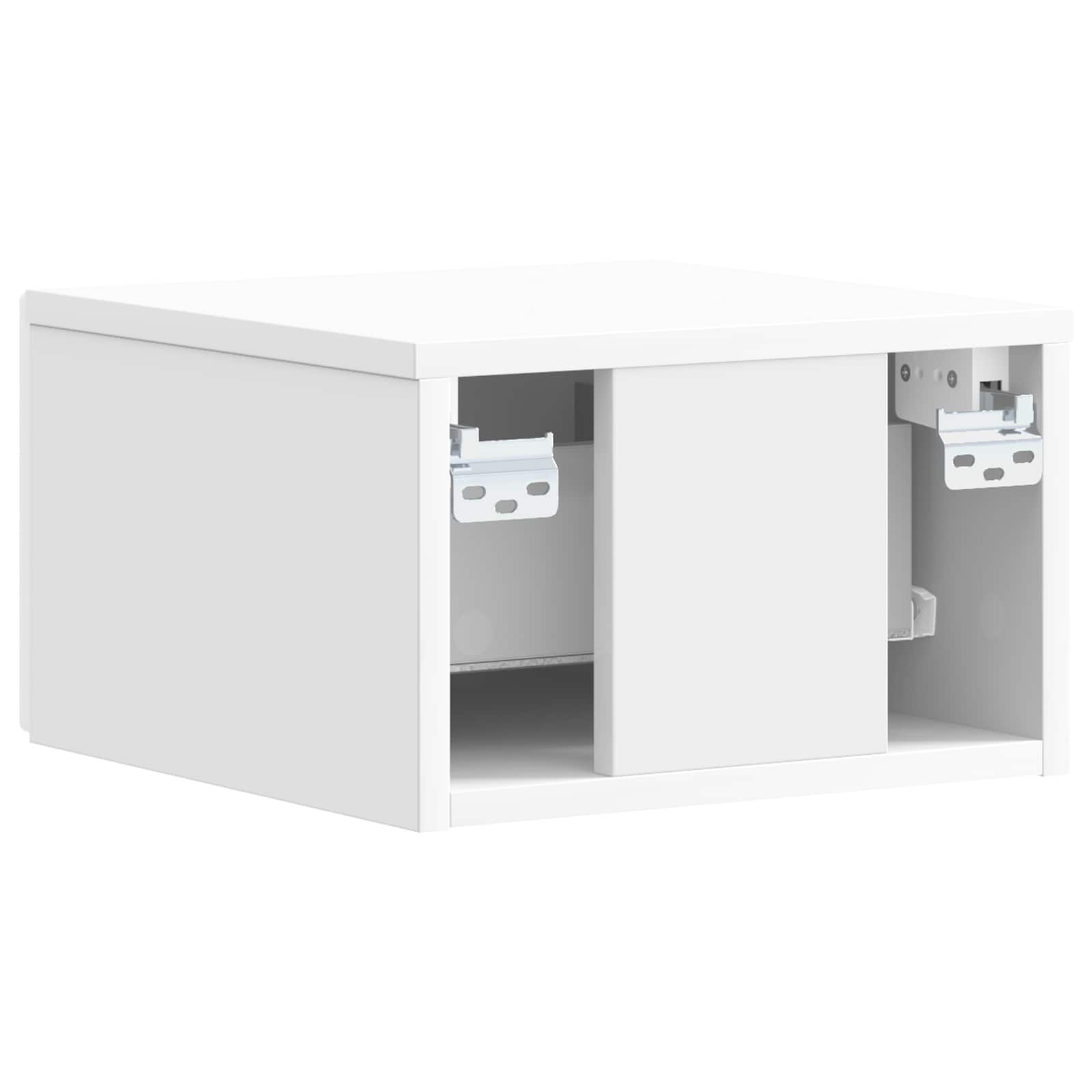 Cabinet de chevet mural 2 pcs Blanc brillant 49 x 34,5 x 20 cm - XIOS