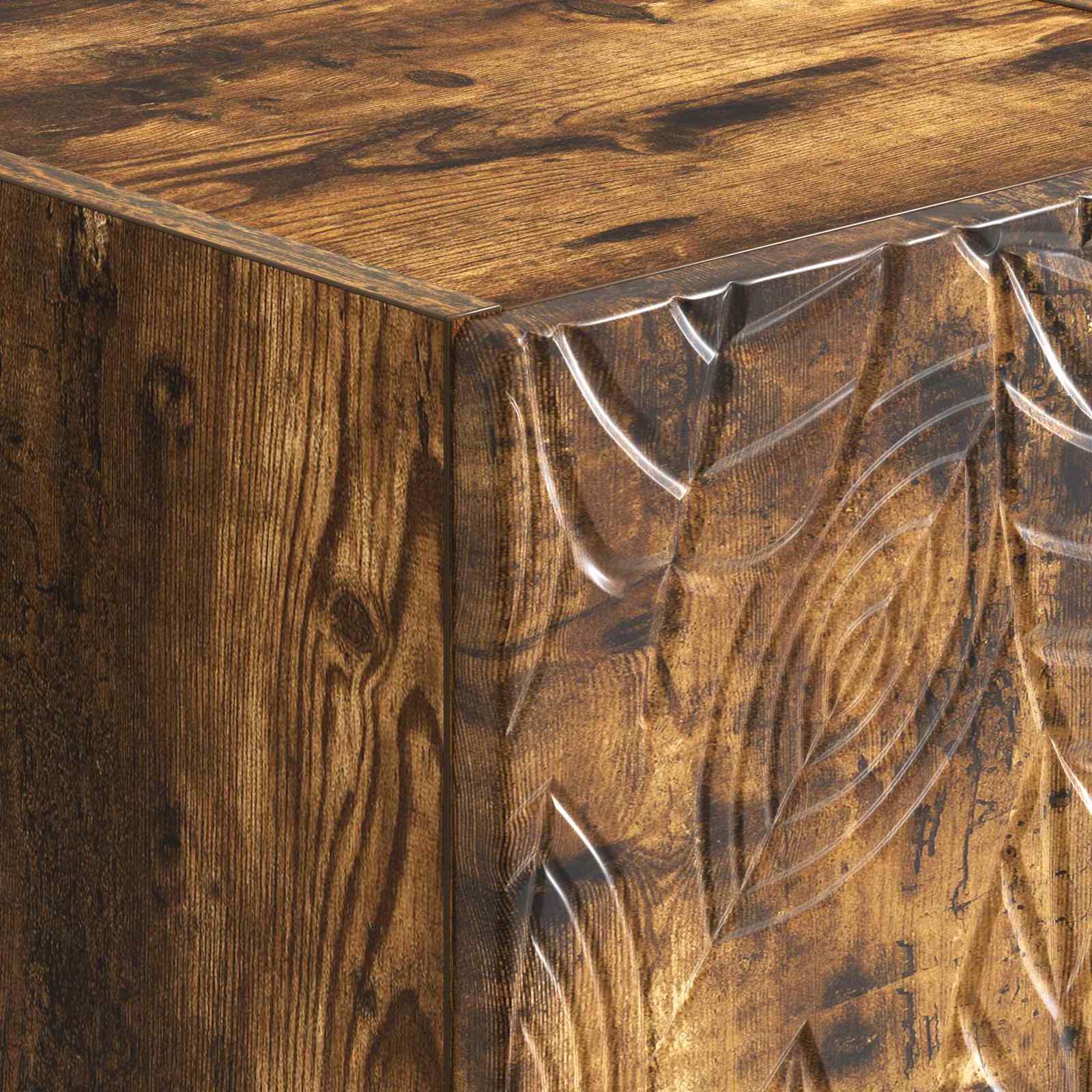 Cabinet de chevet mural Chêne fumé 49 x 34,5 x 20 cm