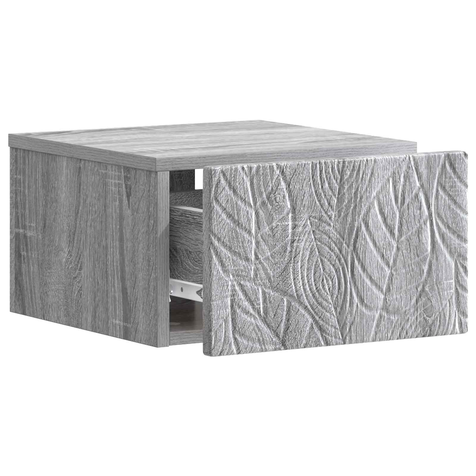 Cabinet de chevet mural Sonoma gris 49 x 34,5 x 20 cm - XIOS