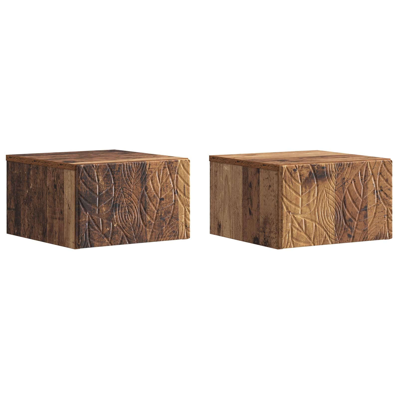 Cabinet de chevet mural 2 pcs Bois ancien 49 x 34,5 x 20 cm - XIOS