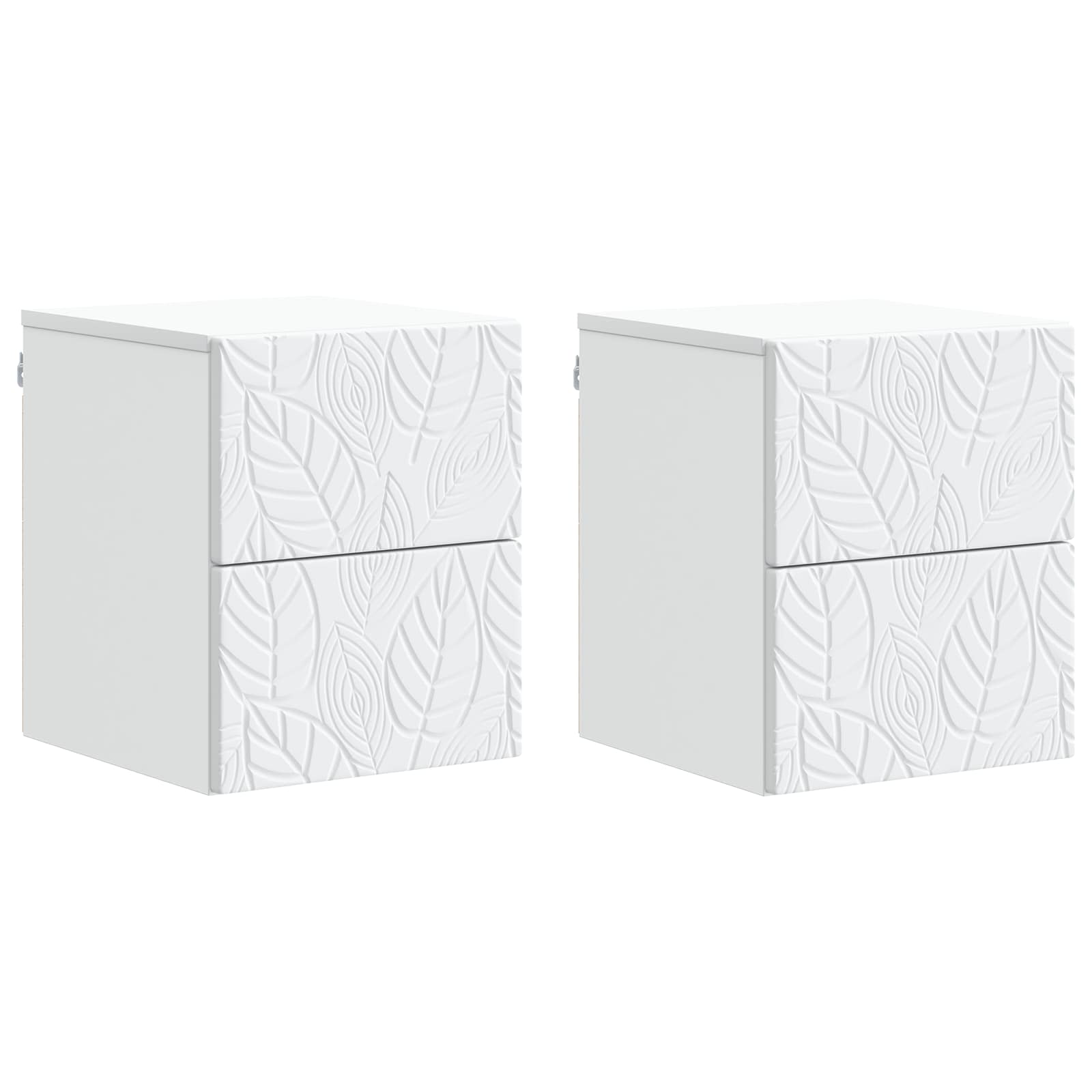 Cabinet de chevet mural 2 pcs Blanc 34,5 x 33 x 40 cm - XIOS