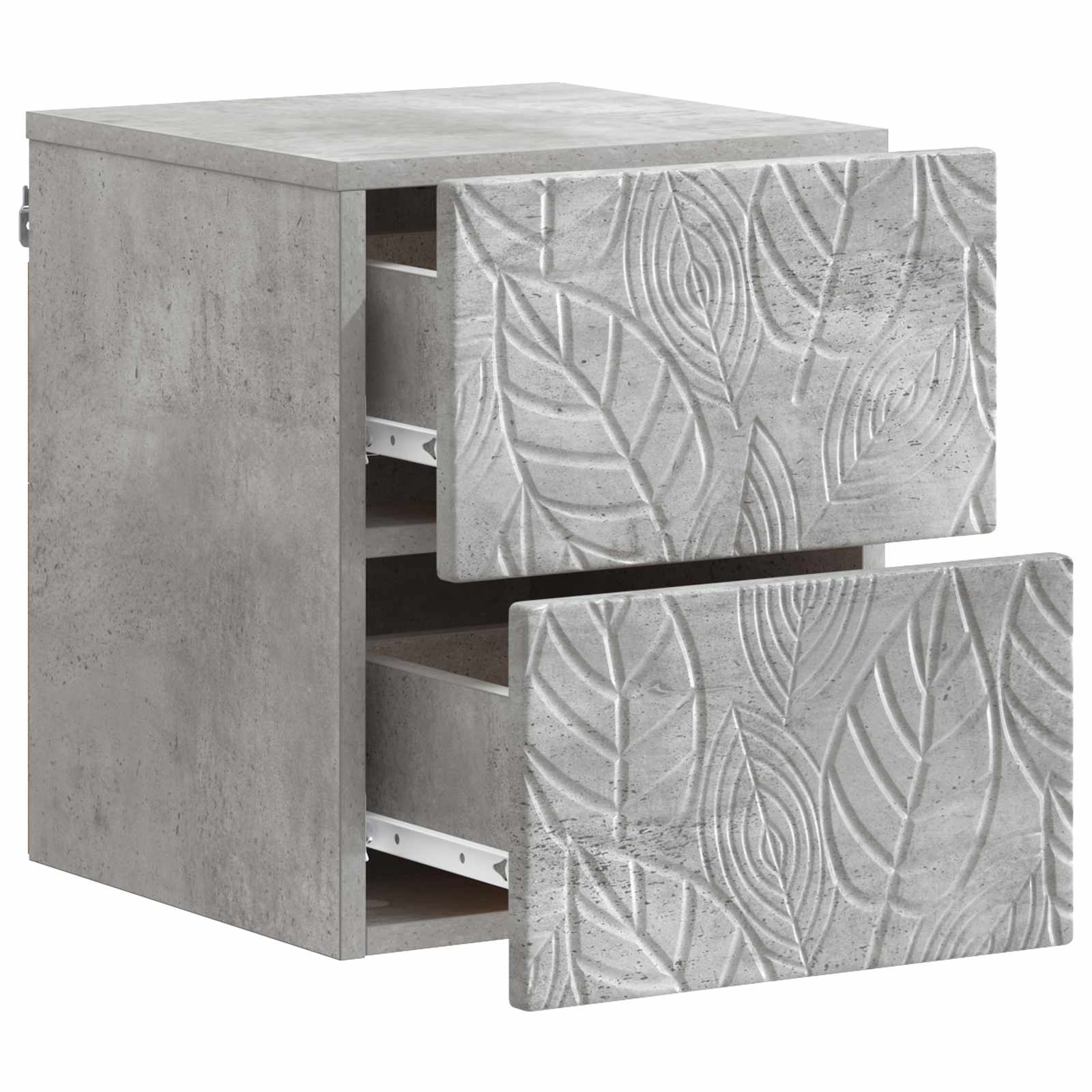 Cabinet de chevet mural 2 pcs Gris béton 34,5 x 33 x 40 cm - XIOS