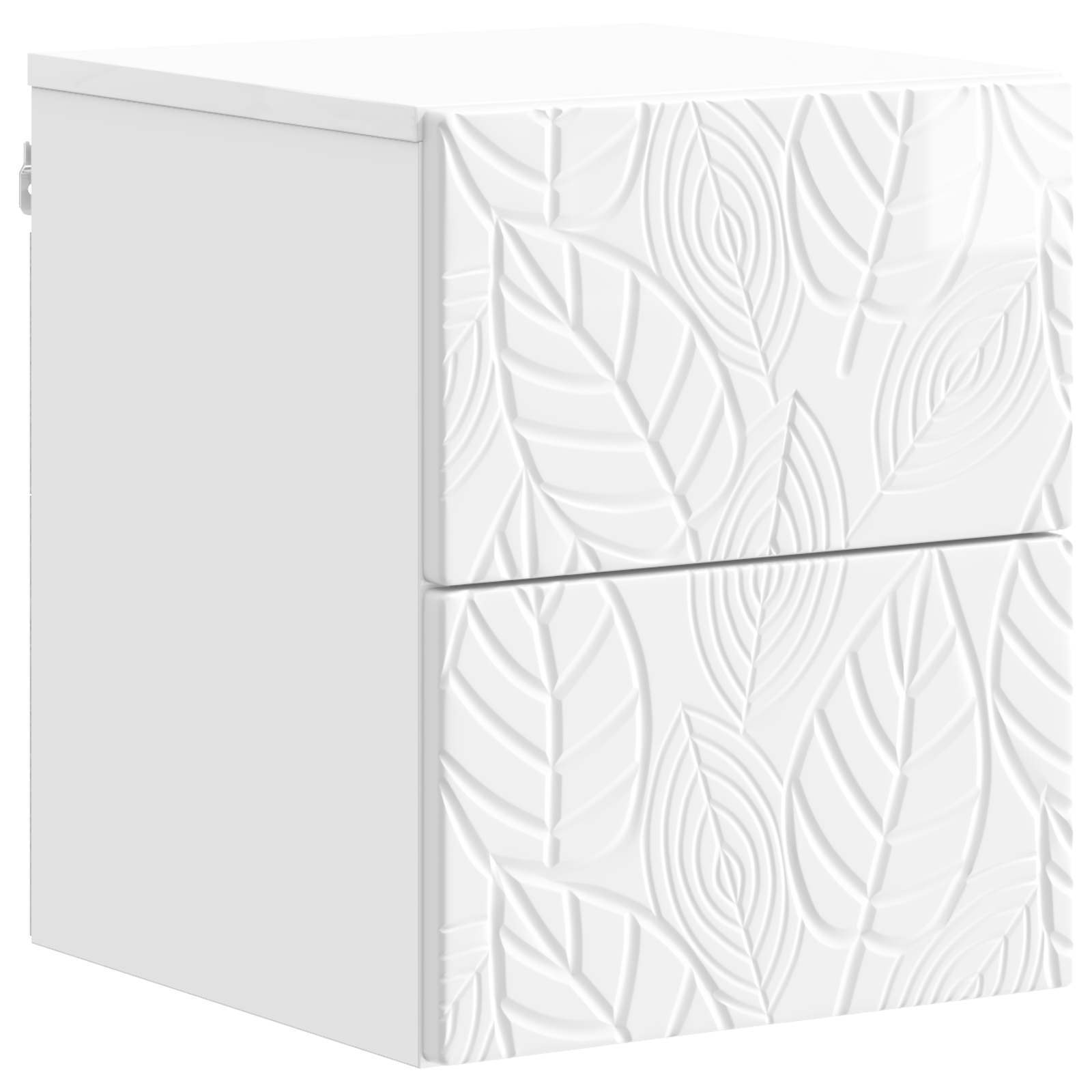 Cabinet de chevet mural 2 pcs Blanc brillant 34,5 x 33 x 40 cm - XIOS