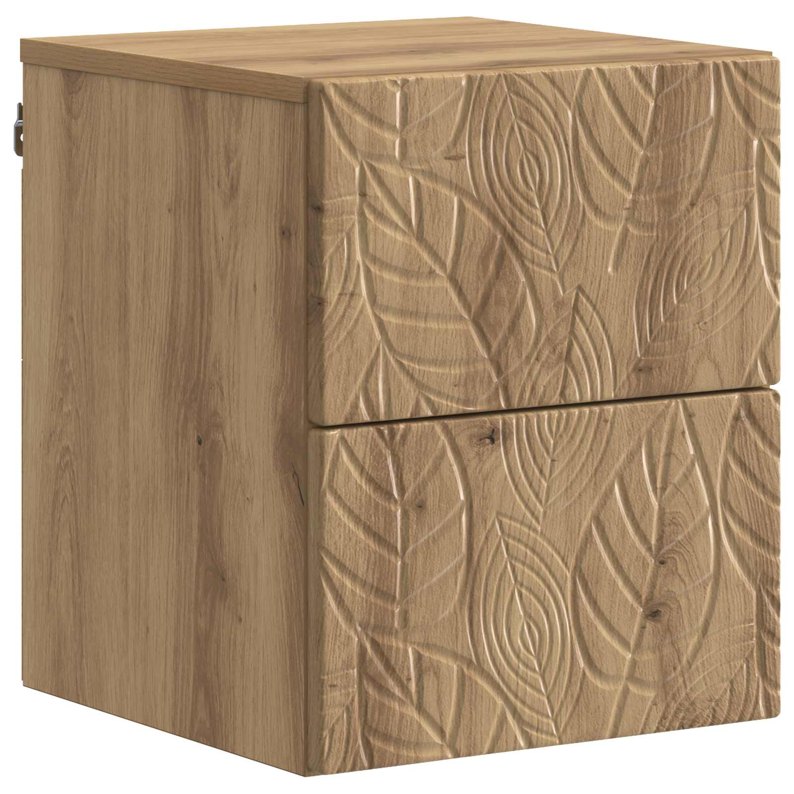 Cabinet de chevet mural Chêne artisanal 34,5 x 33 x 40 cm - XIOS
