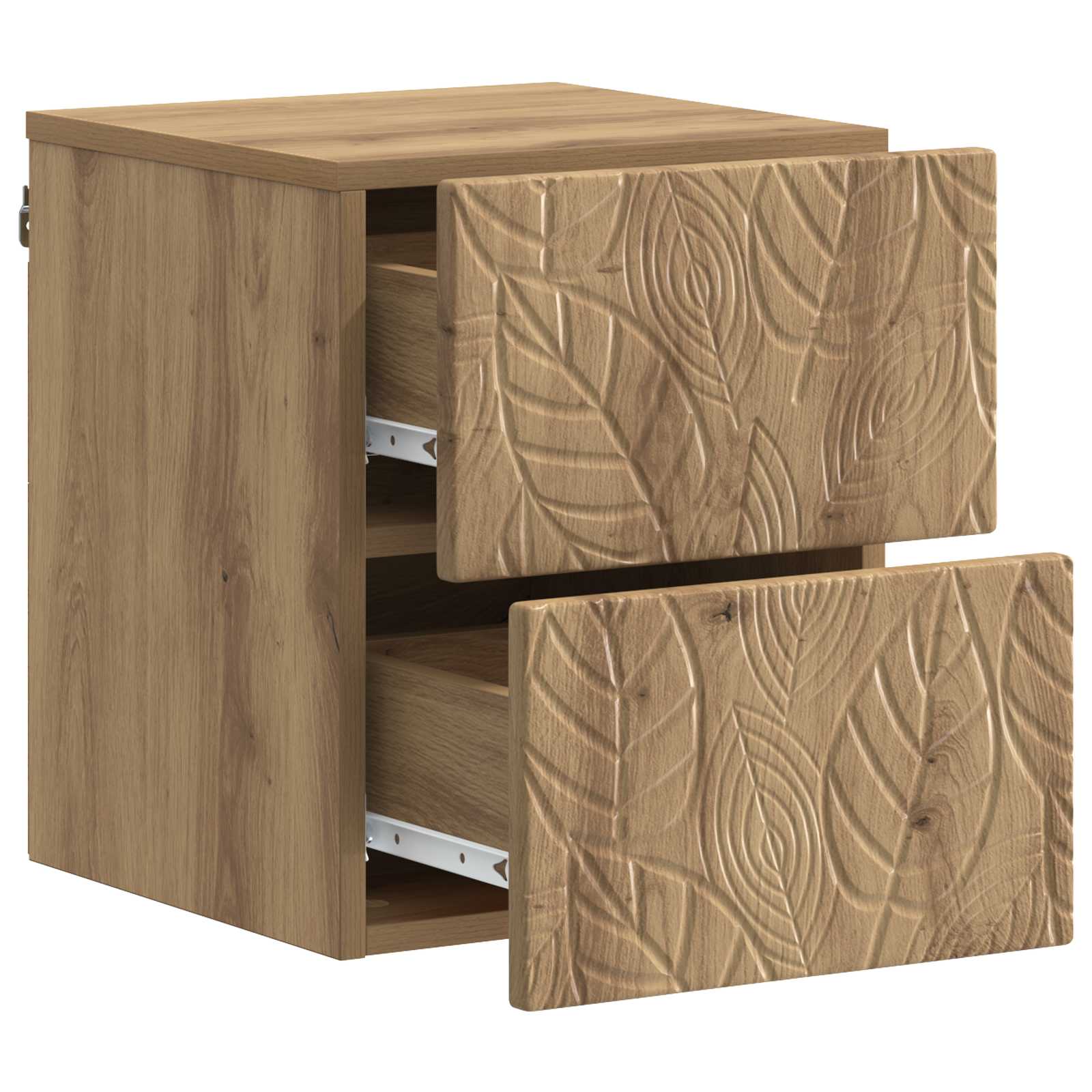 Cabinet de chevet mural Chêne artisanal 34,5 x 33 x 40 cm - XIOS