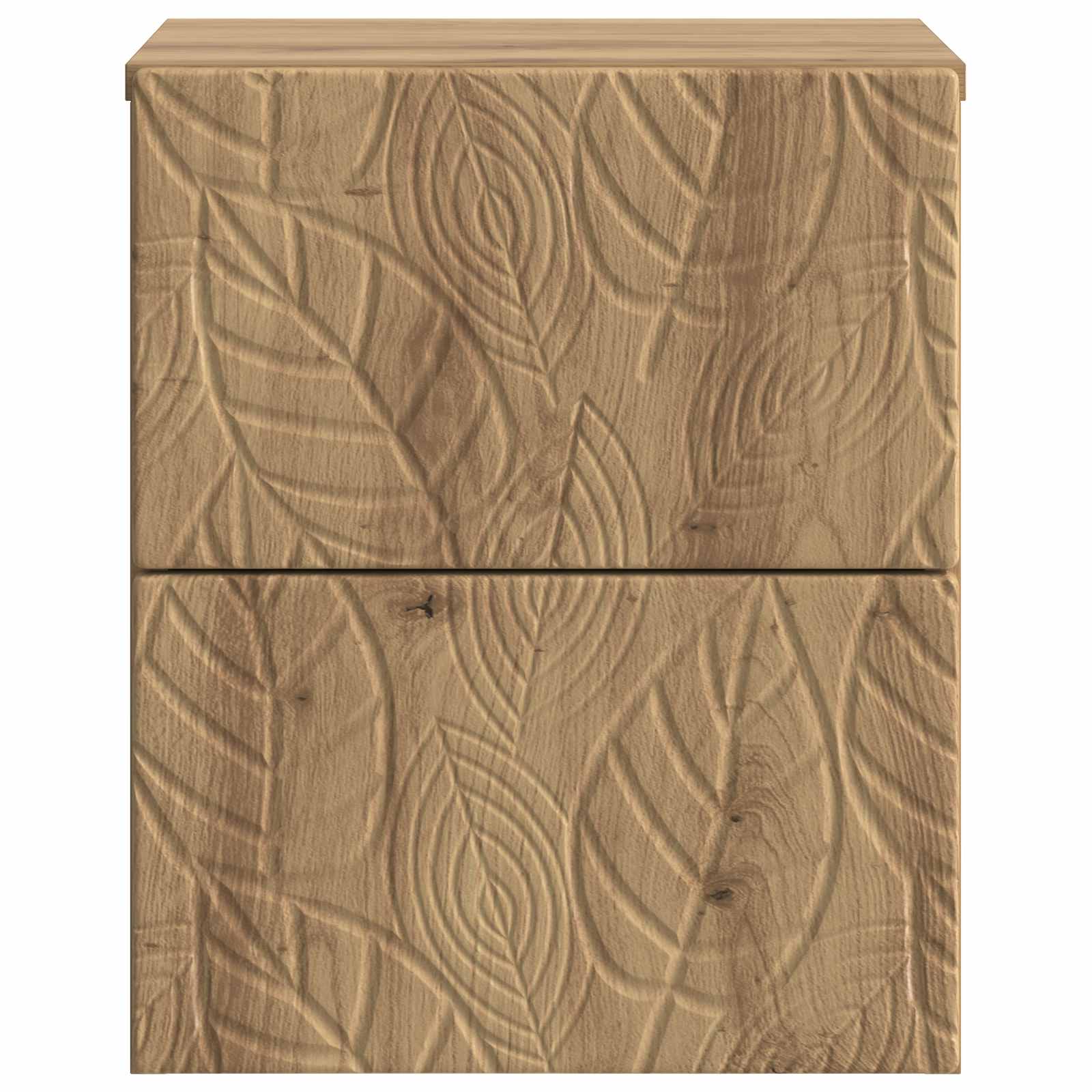 Cabinet de chevet mural Chêne artisanal 34,5 x 33 x 40 cm - XIOS
