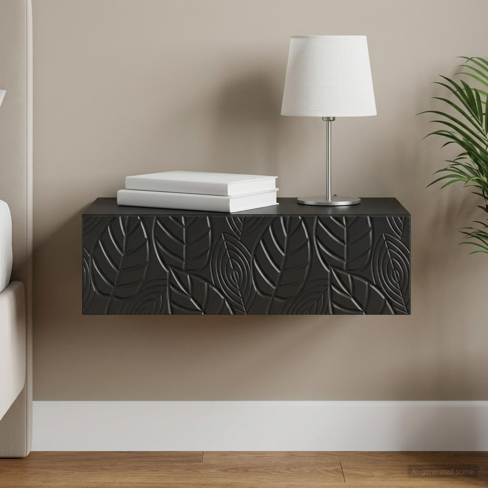 Table d'appoint murale Noir 87,5 x 34,5 x 17 cm - XIOS
