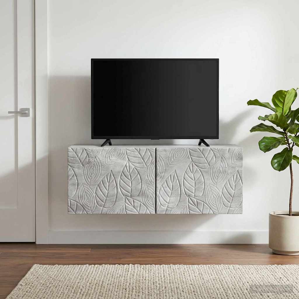 Meuble TV mural 78,5 x 41 x 30 cm Gris béton Bois d'ingénierie - XIOS