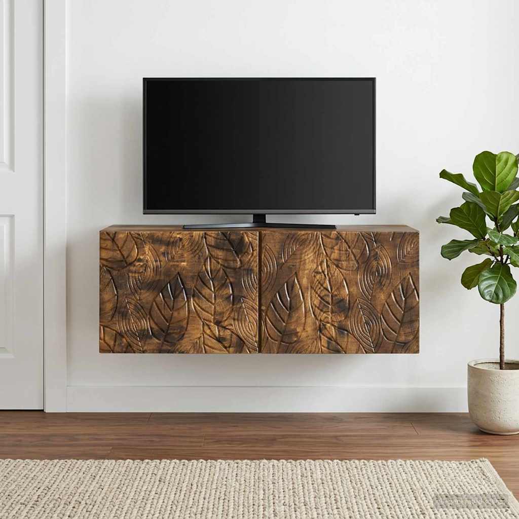 Meuble TV mural 78,5 x 41 x 30 cm Chêne fumé Bois d'ingénierie - XIOS