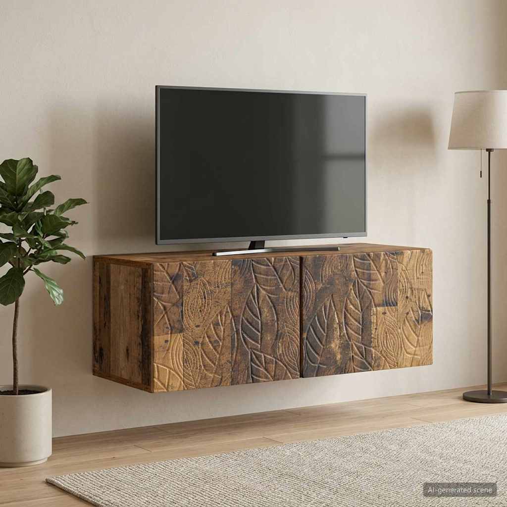 Meuble TV mural 78,5 x 41 x 30 cm Bois ancien Bois d'ingénierie - XIOS