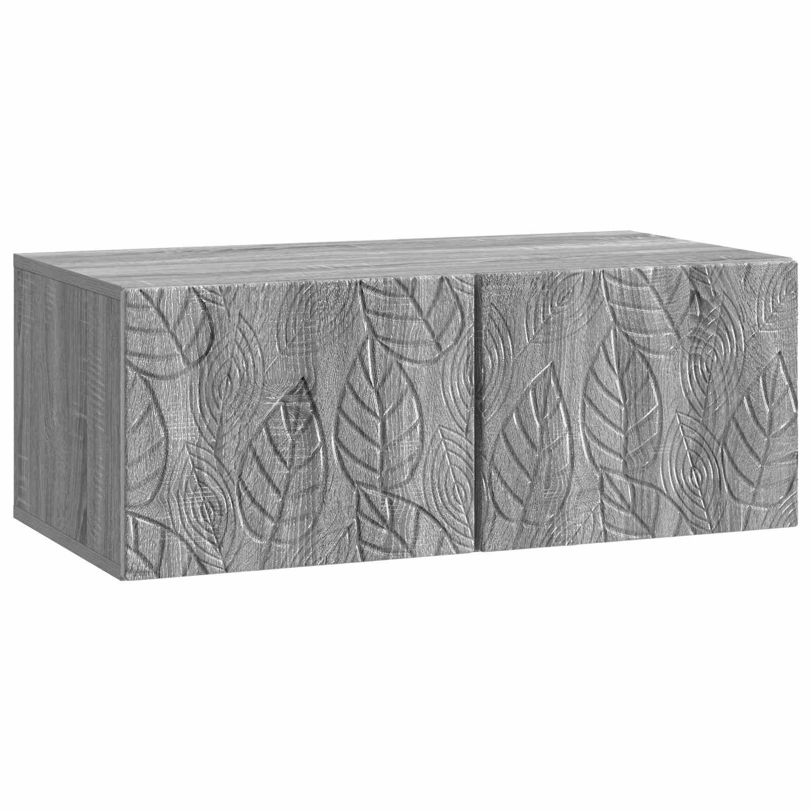 Meuble TV mural 59,5 x 31 cm Sonoma gris Bois d'ingénierie - XIOS