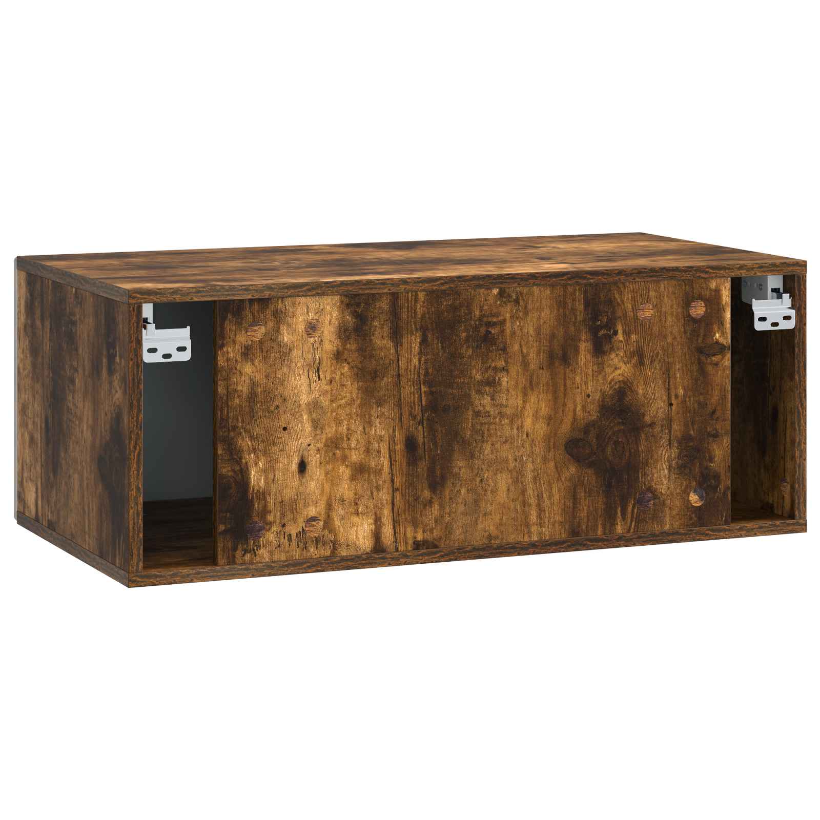 Meuble TV mural 78,5 x 31 cm Chêne fumé Bois d'ingénierie