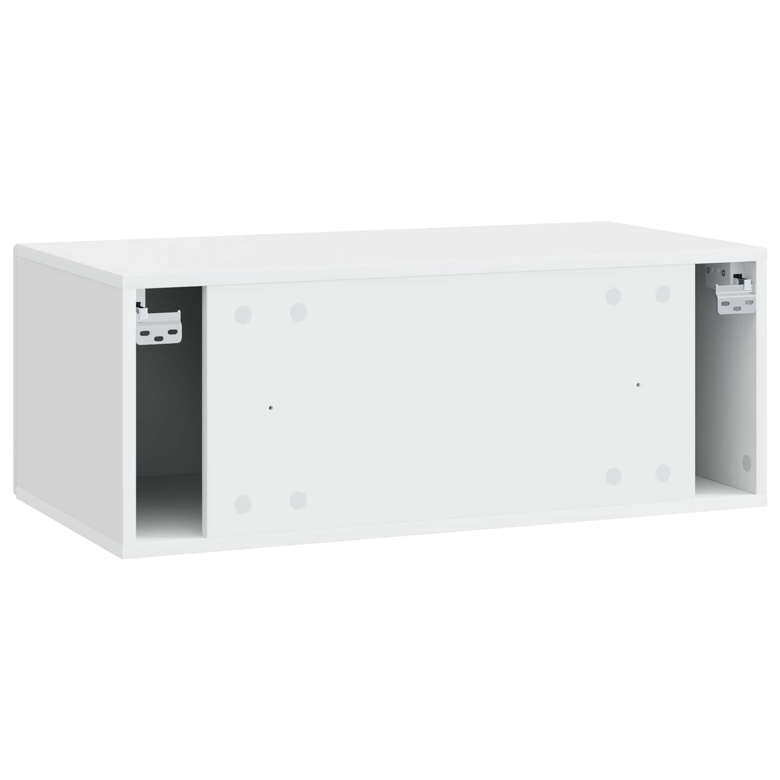 Meuble TV mural 98 x 31 cm Blanc Bois d'ingénierie - XIOS