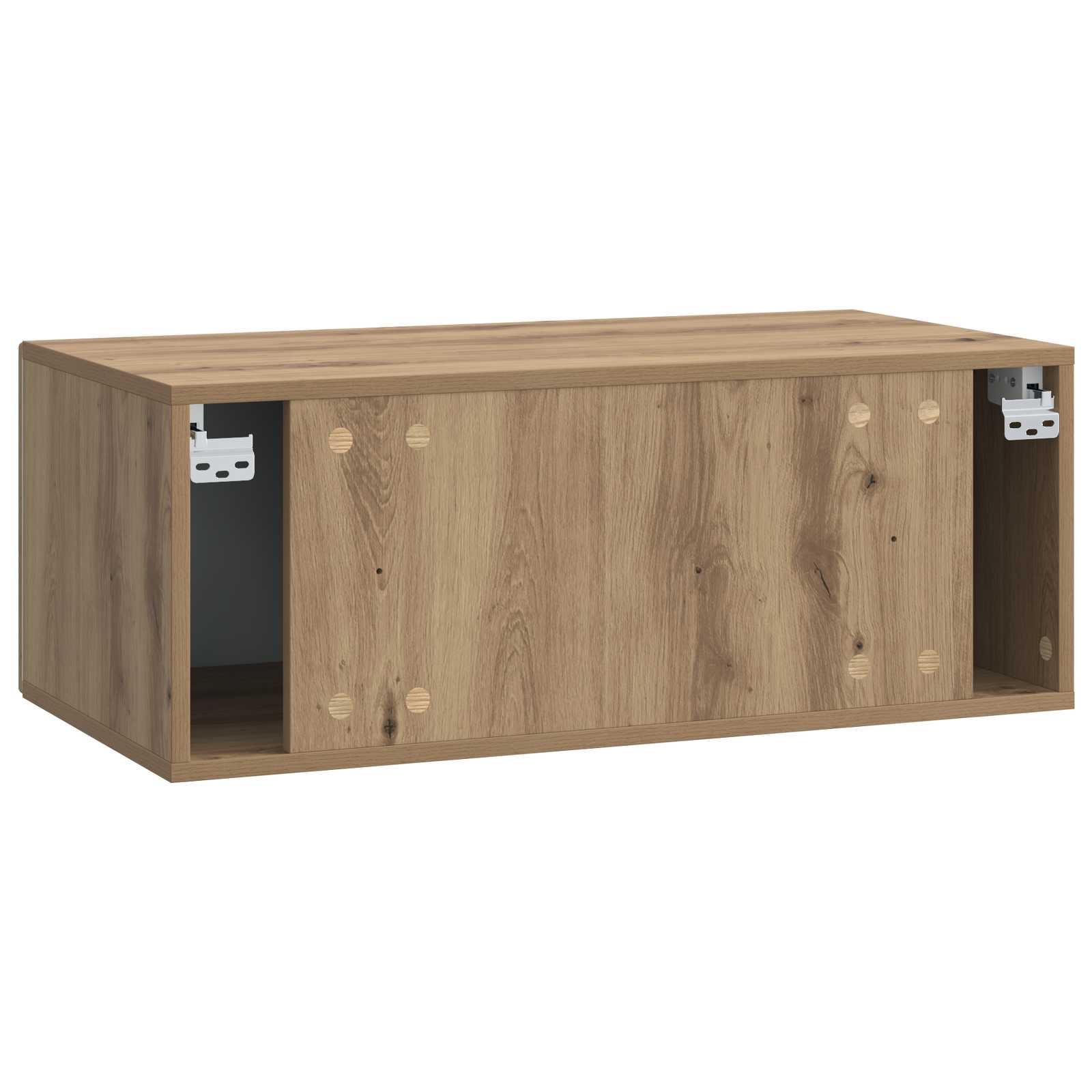 Meuble TV mural 98 x 31 cm Chêne artisanal Bois d'ingénierie - XIOS