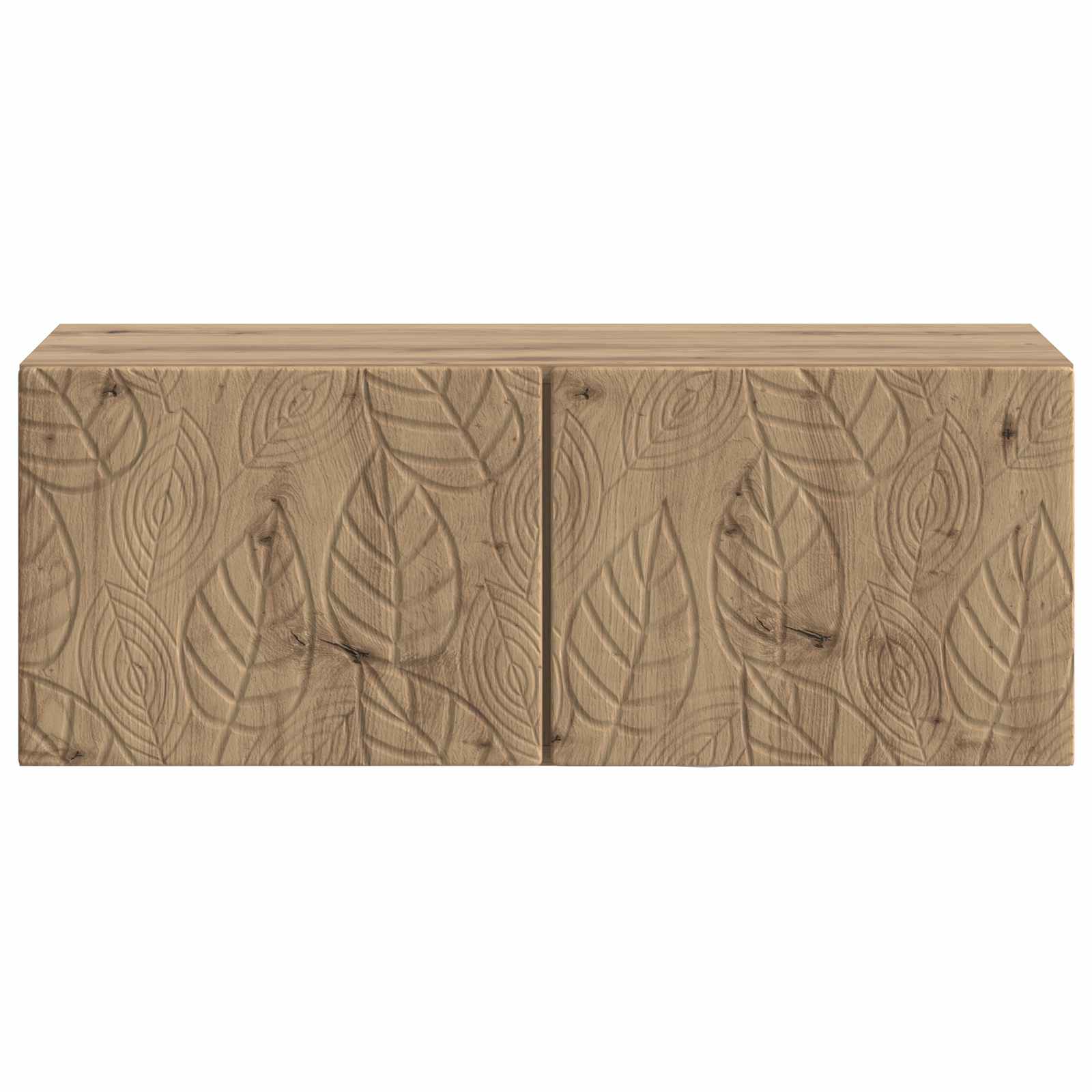 Meuble TV mural 98 x 31 cm Chêne artisanal Bois d'ingénierie - XIOS