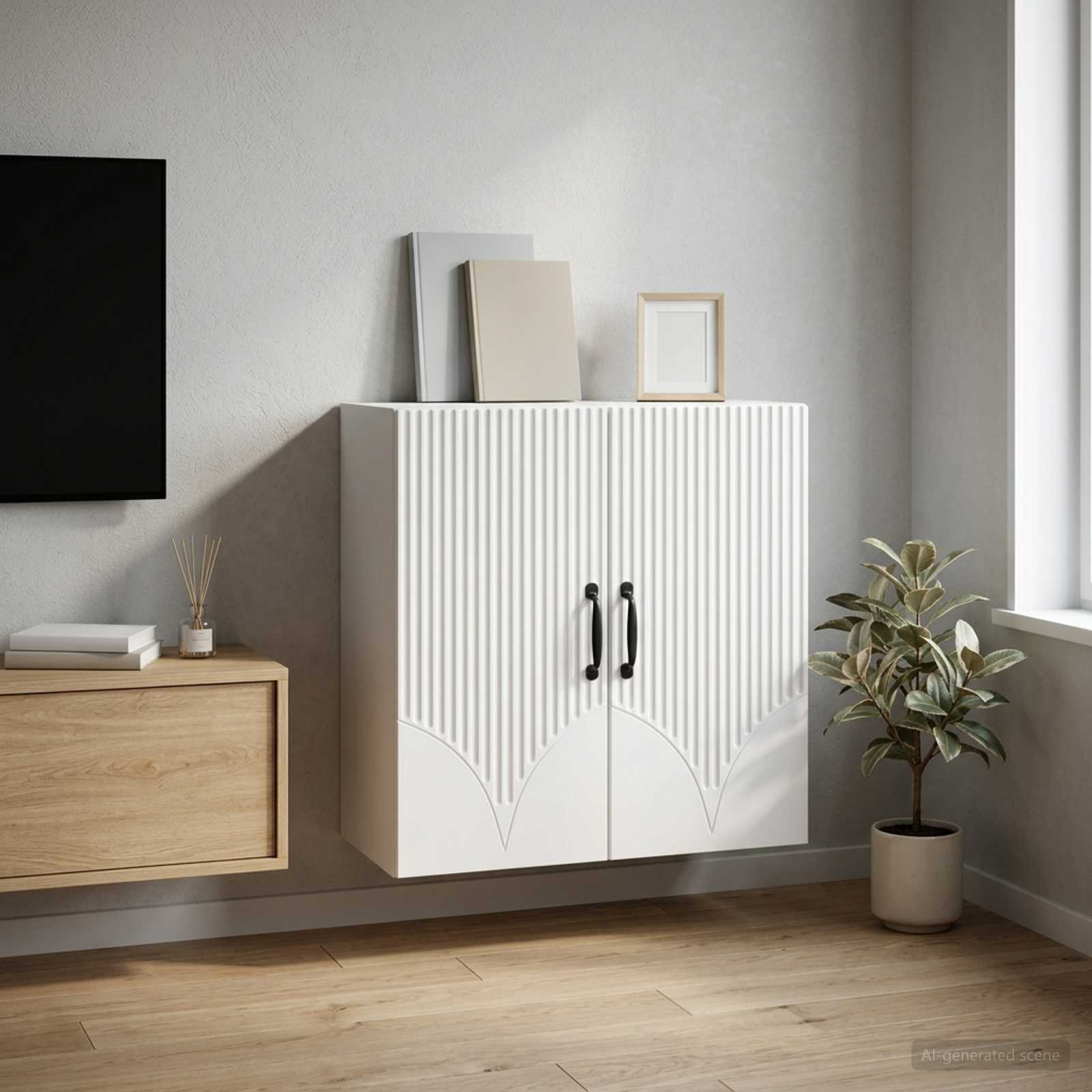 Armoire Murale Blanc 59 x 31 x 60 cm Bois d'ingénierie - XIOS