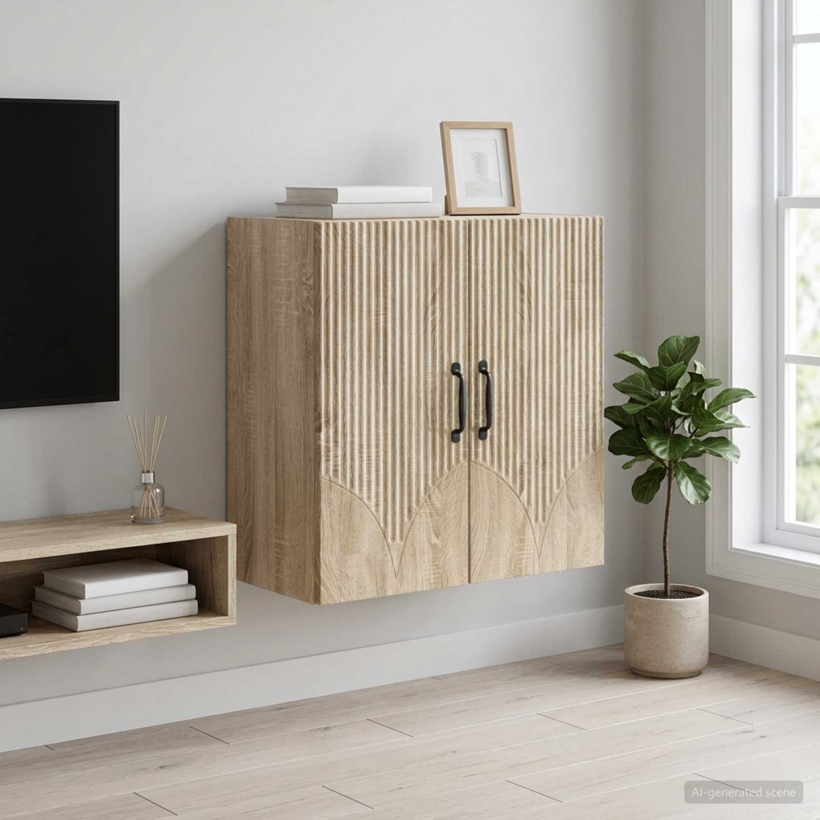 Armoire Murale Chêne Sonoma 59 x 31 x 60 cm Bois d'ingénierie - XIOS