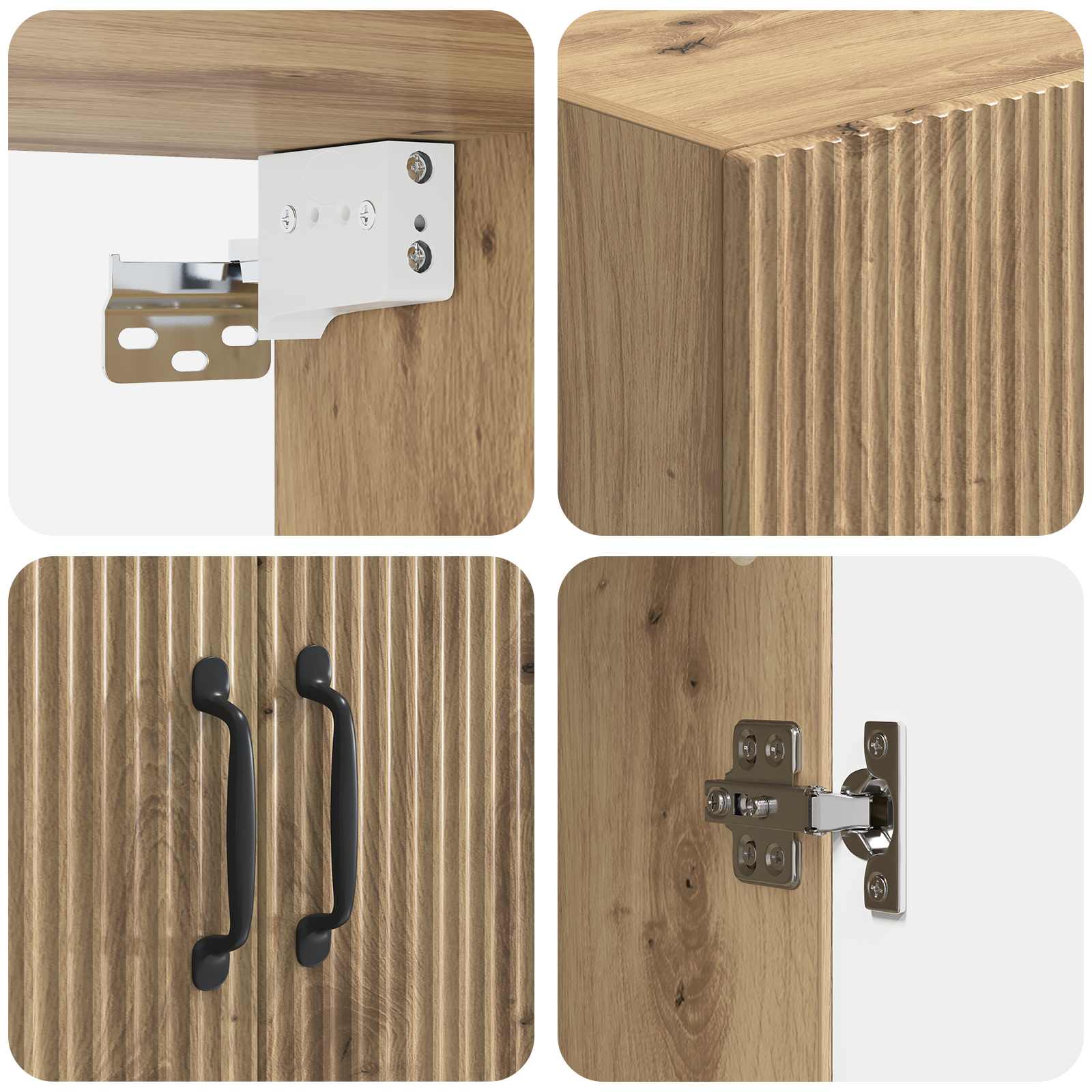 Armoire Murale Chêne artisanal 59 x 31 x 60 cm - XIOS