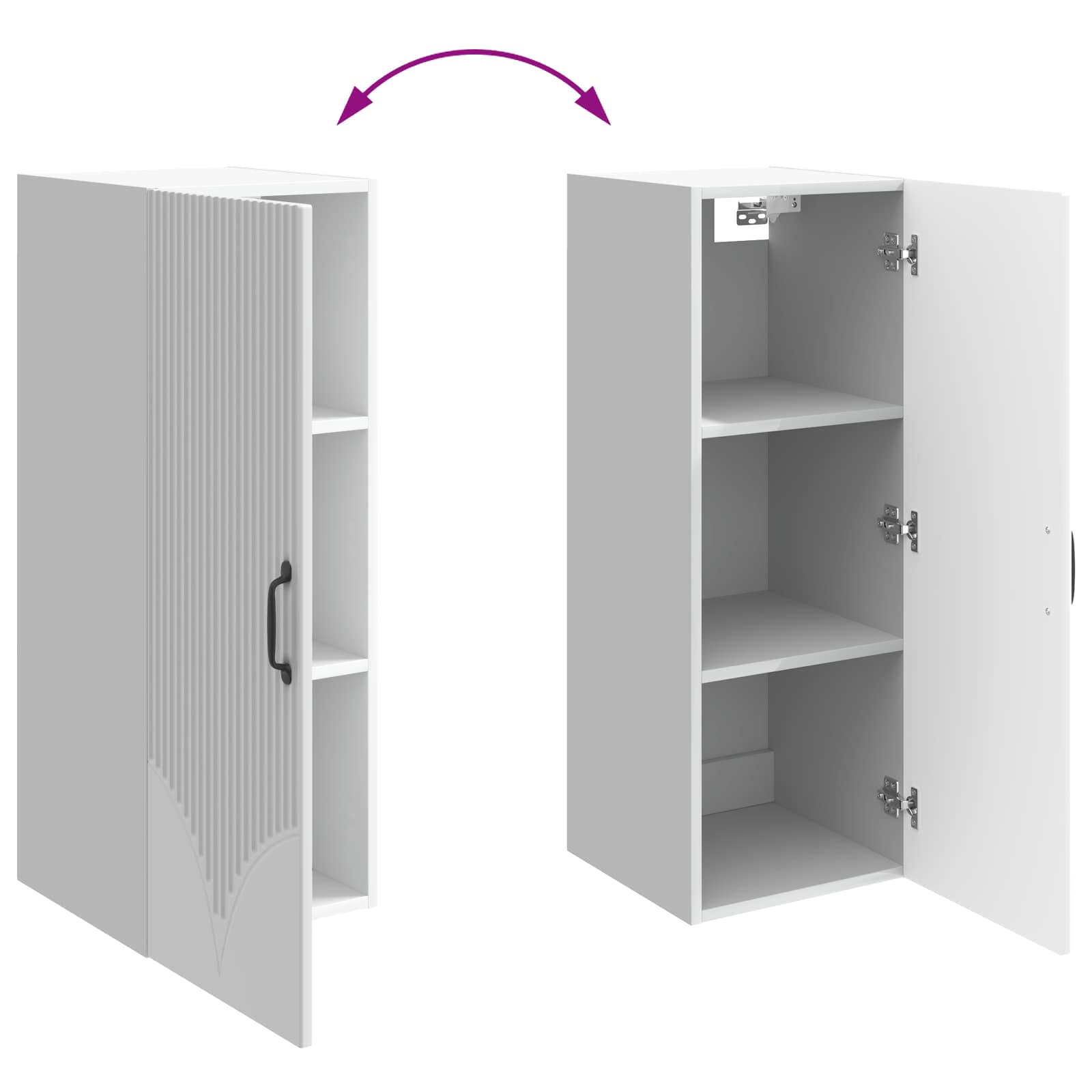 Armoire Murale Blanc brillant 33 x 34,5 x 90 cm - XIOS