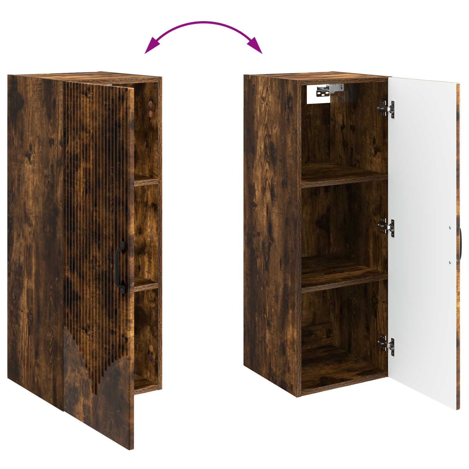 Armoire Murale Chêne fumé 33 x 34,5 x 90 cm Bois d'ingénierie - XIOS